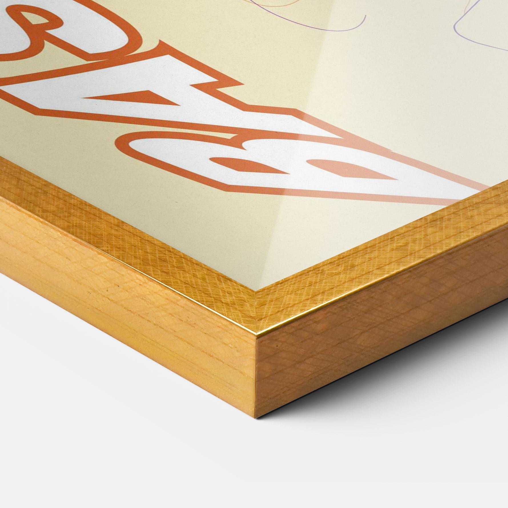 Gerahmte Poster Basketball Cream mockup 3