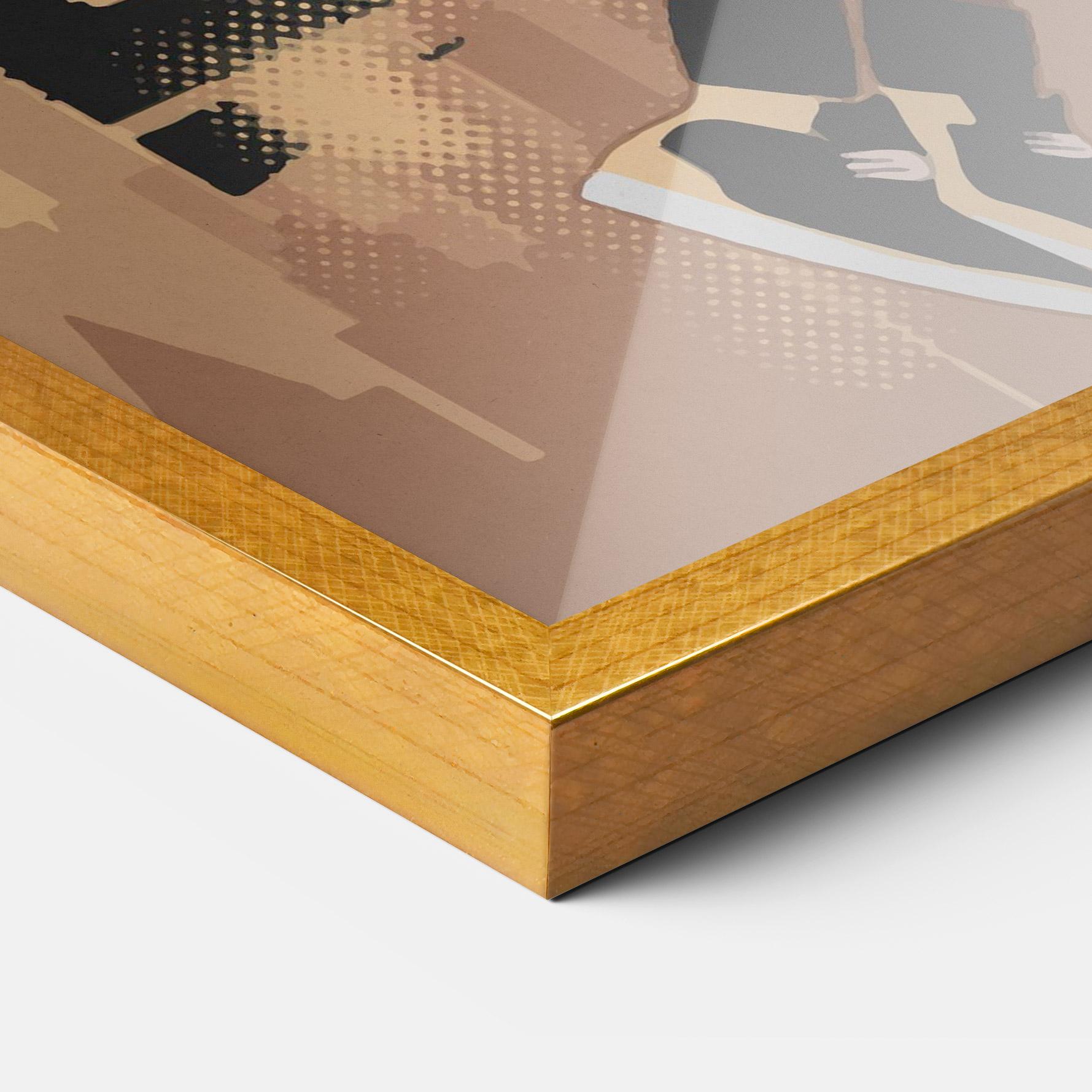 Gerahmte Poster Double Dribble mockup 3