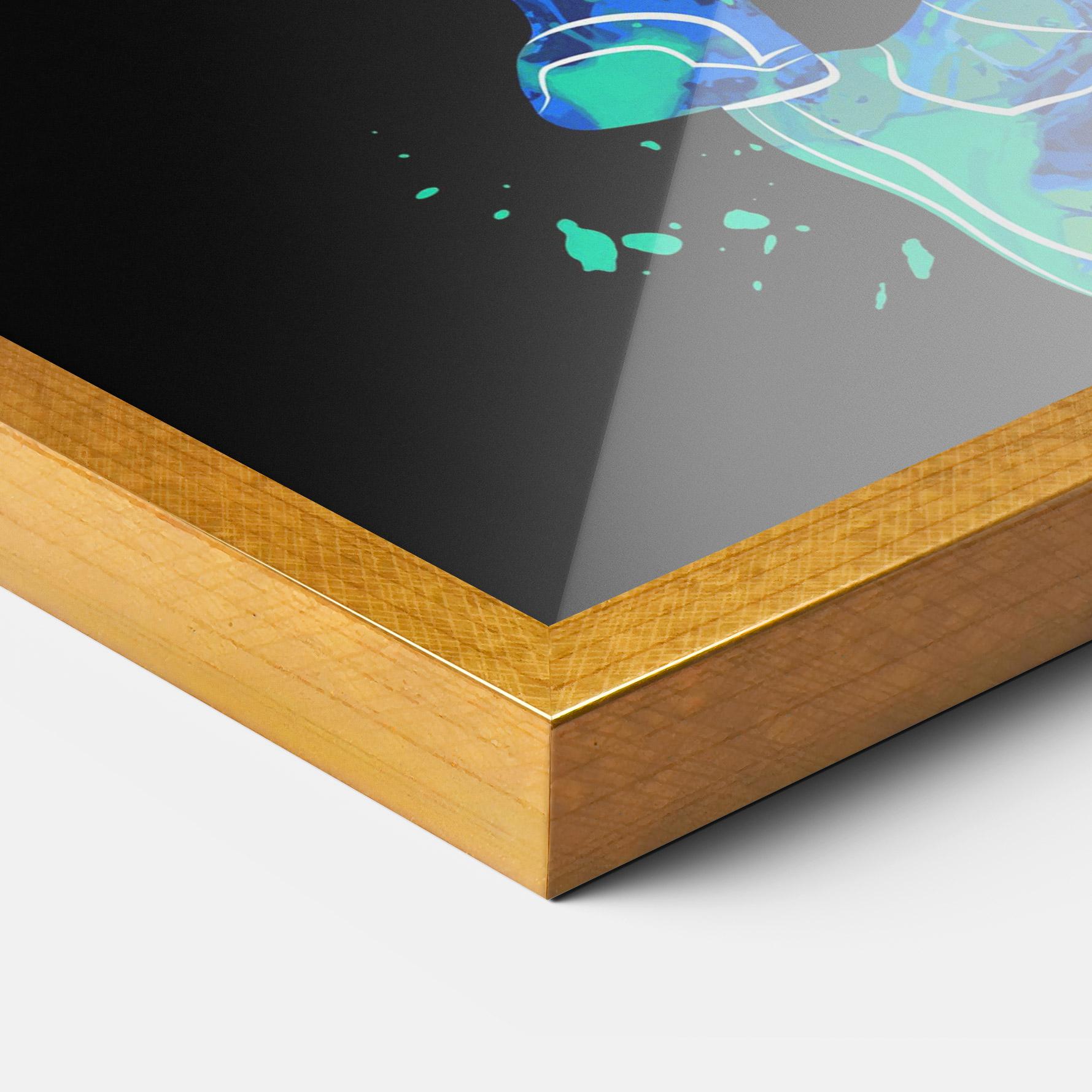 Gerahmte Poster Orange Blue Basket mockup 3