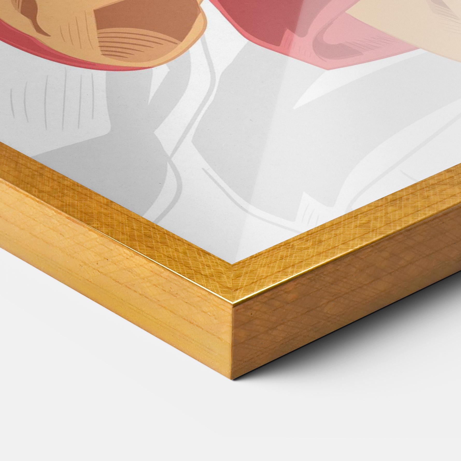 Gerahmte Poster Pink Basketball mockup 3