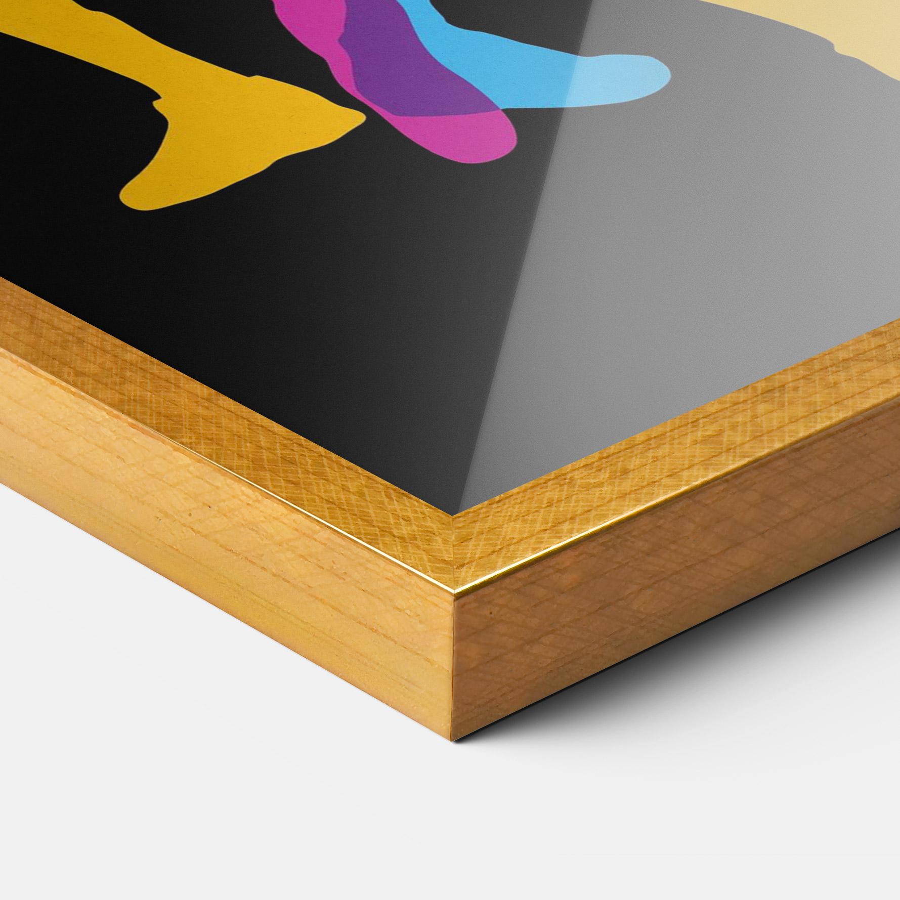 Gerahmte Poster Three Basket Players mockup 3