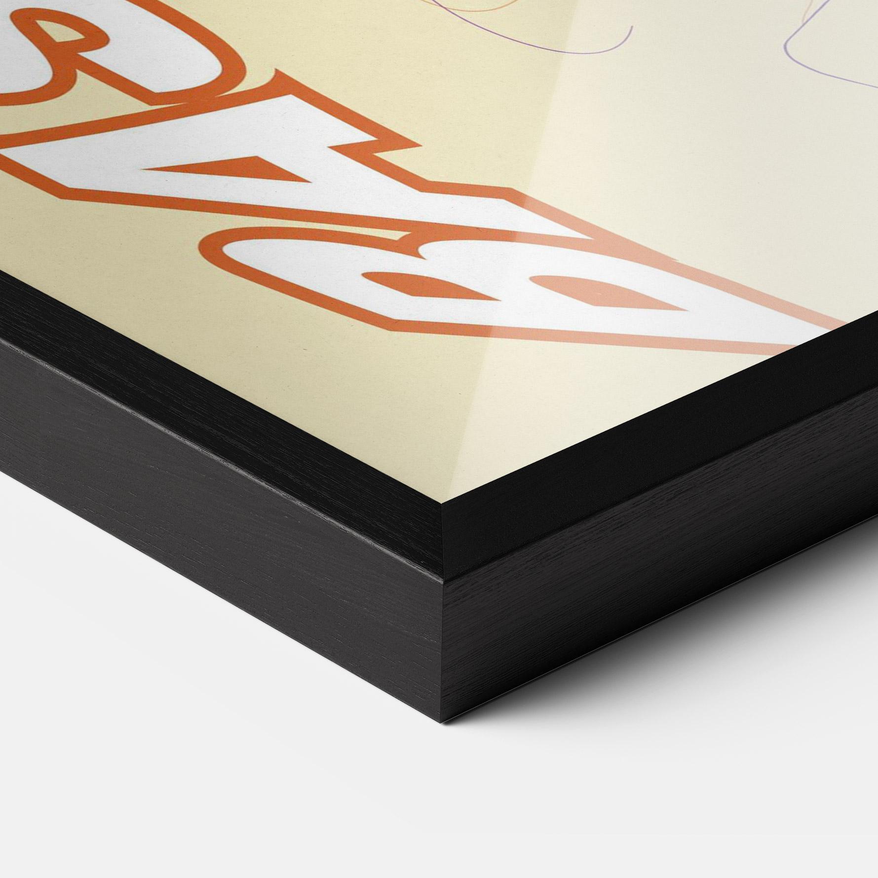 Gerahmte Poster Basketball Cream mockup 3