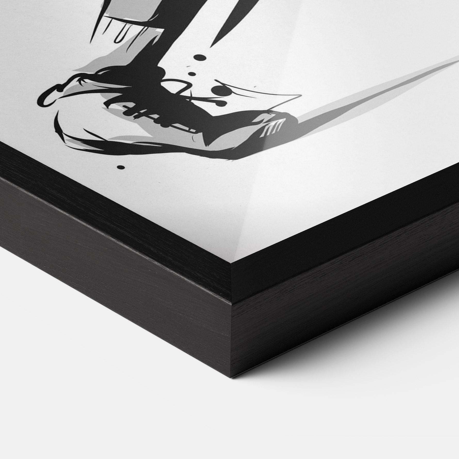 Gerahmte Poster Basketball Player Line mockup 3