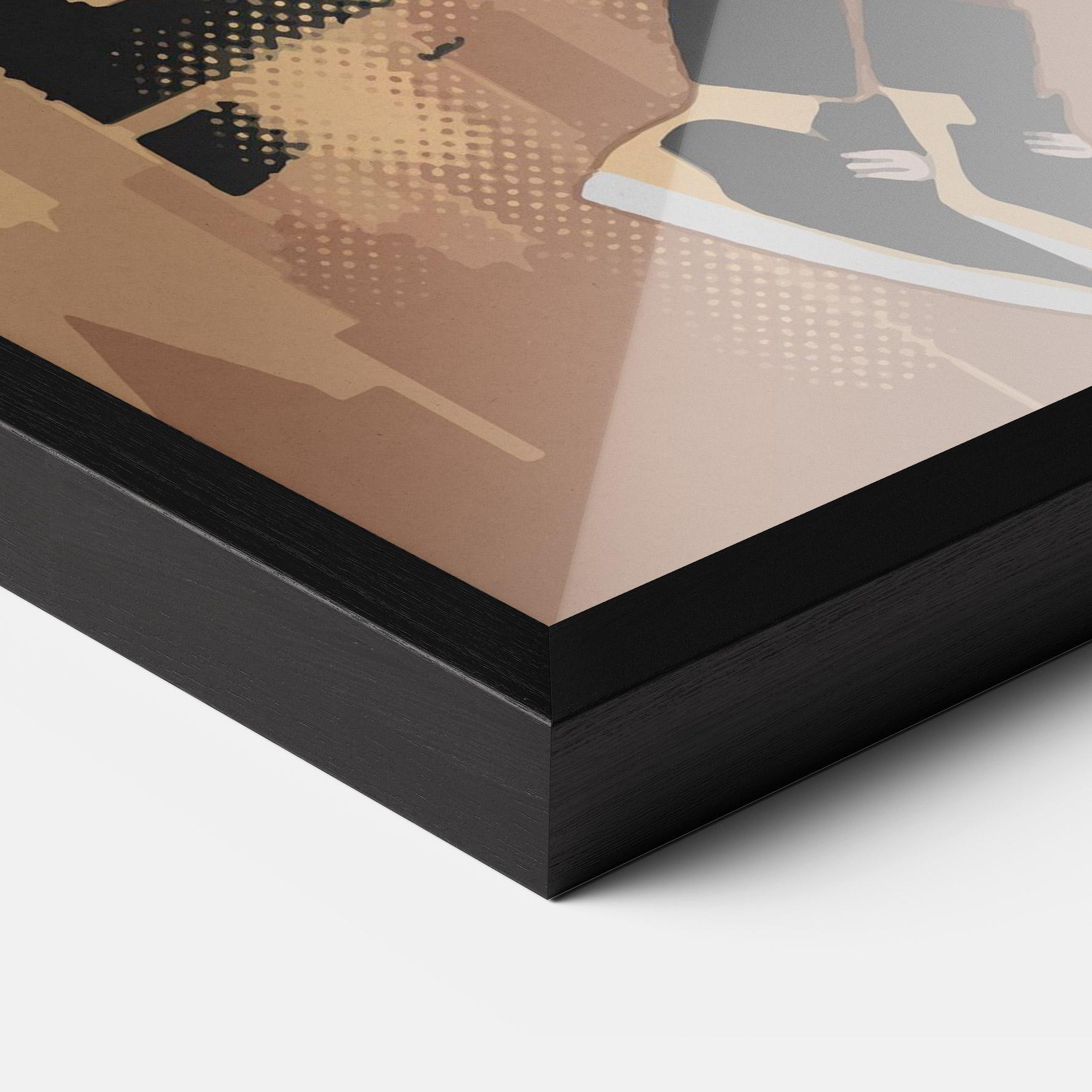 Gerahmte Poster Double Dribble mockup 3