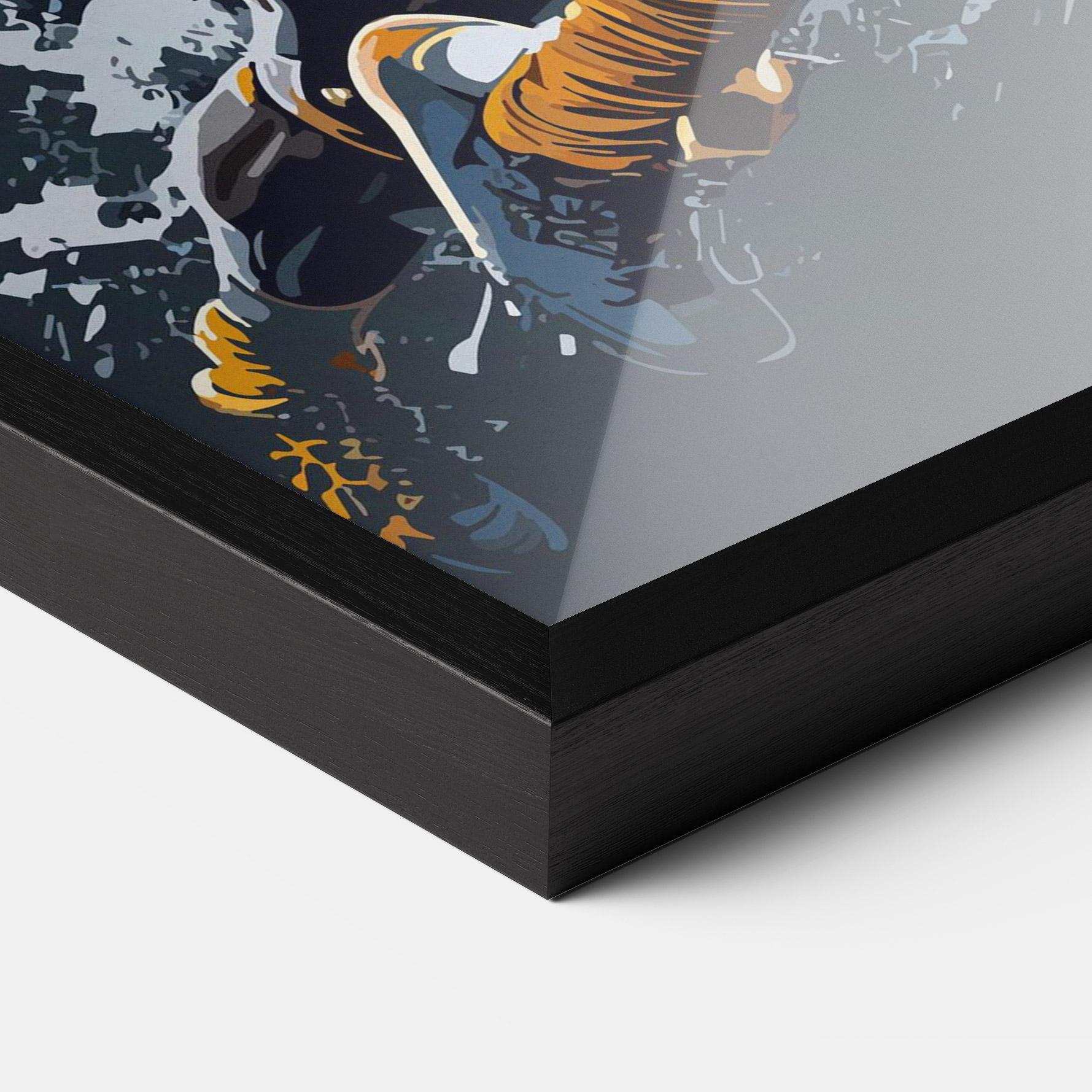 Gerahmte Poster Yellow White Basket mockup 3