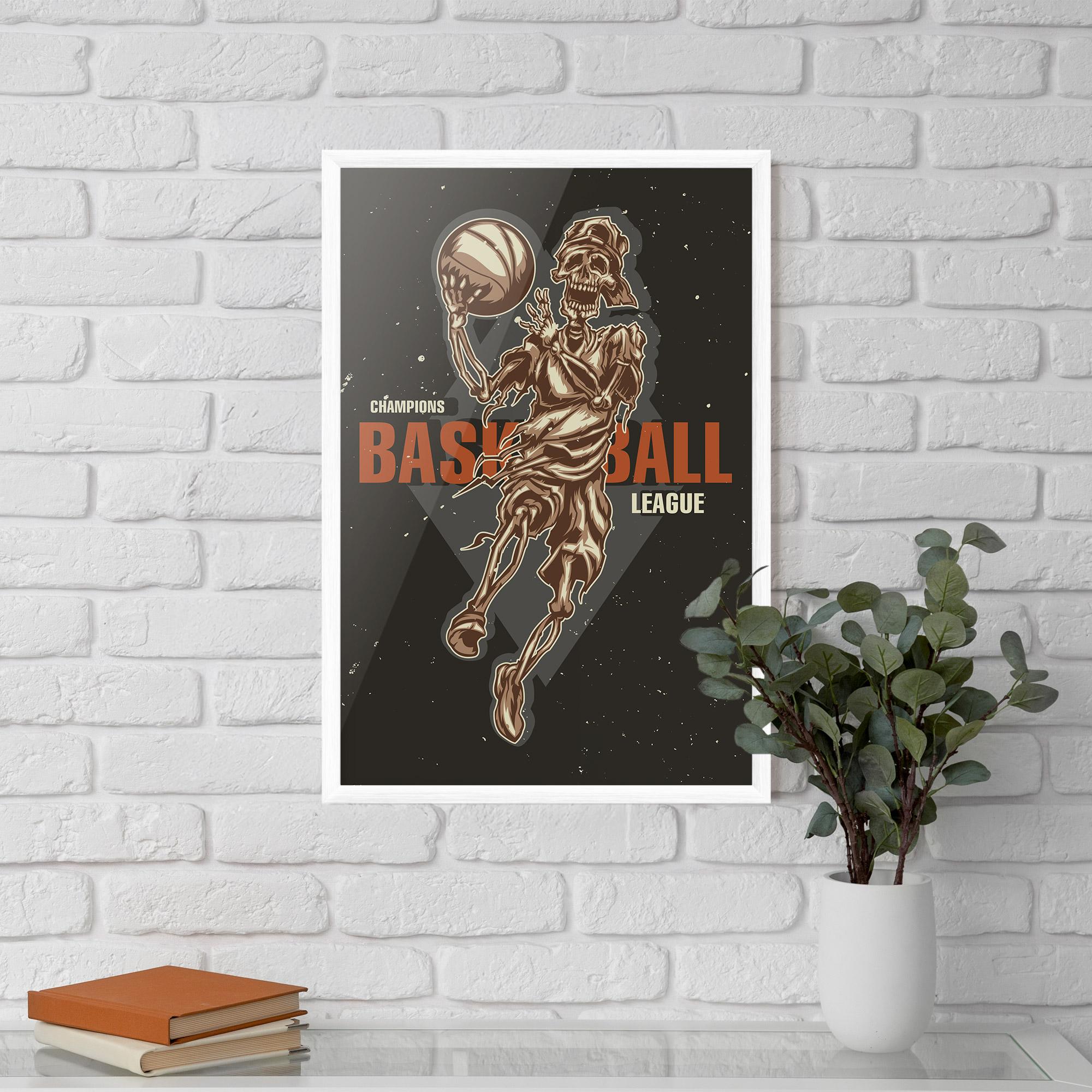 Gerahmte Poster Basketball League mockup 5