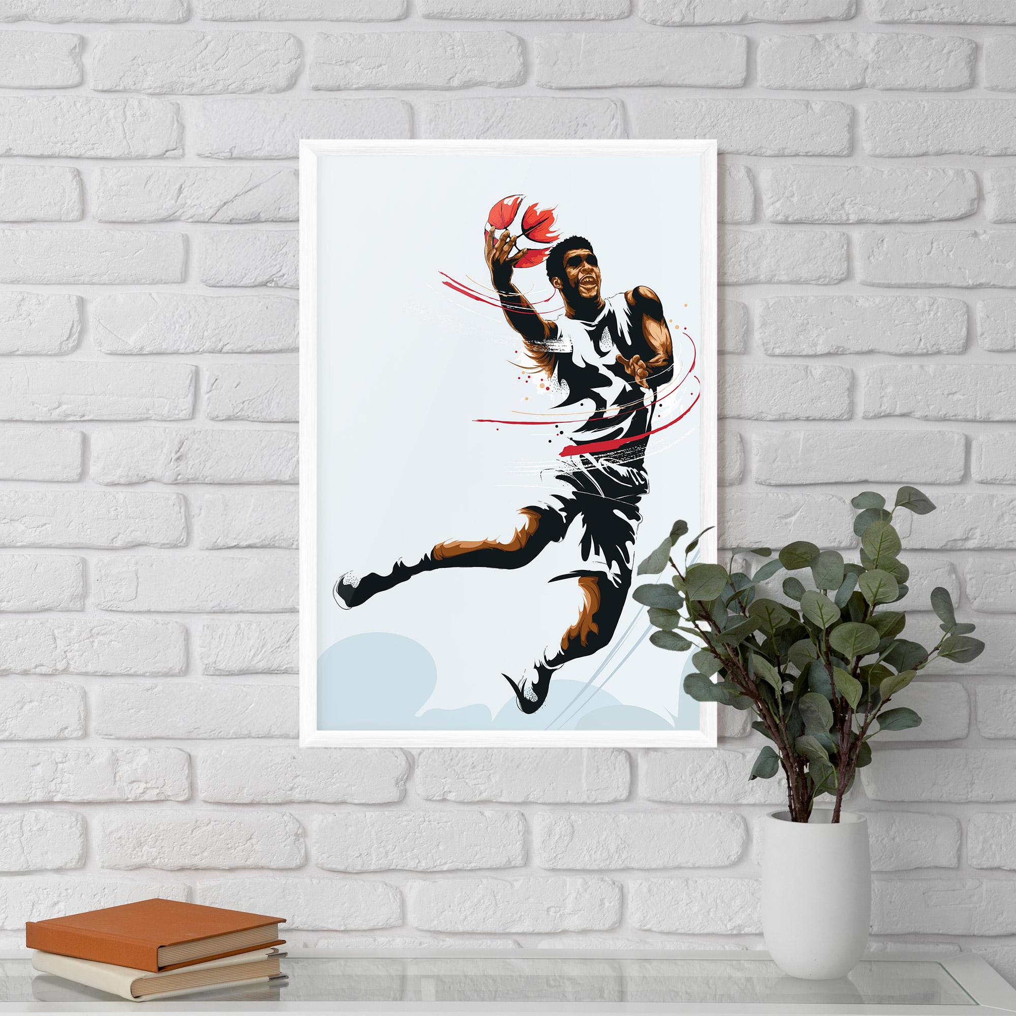 Gerahmte Poster Basketball Shot mockup 5