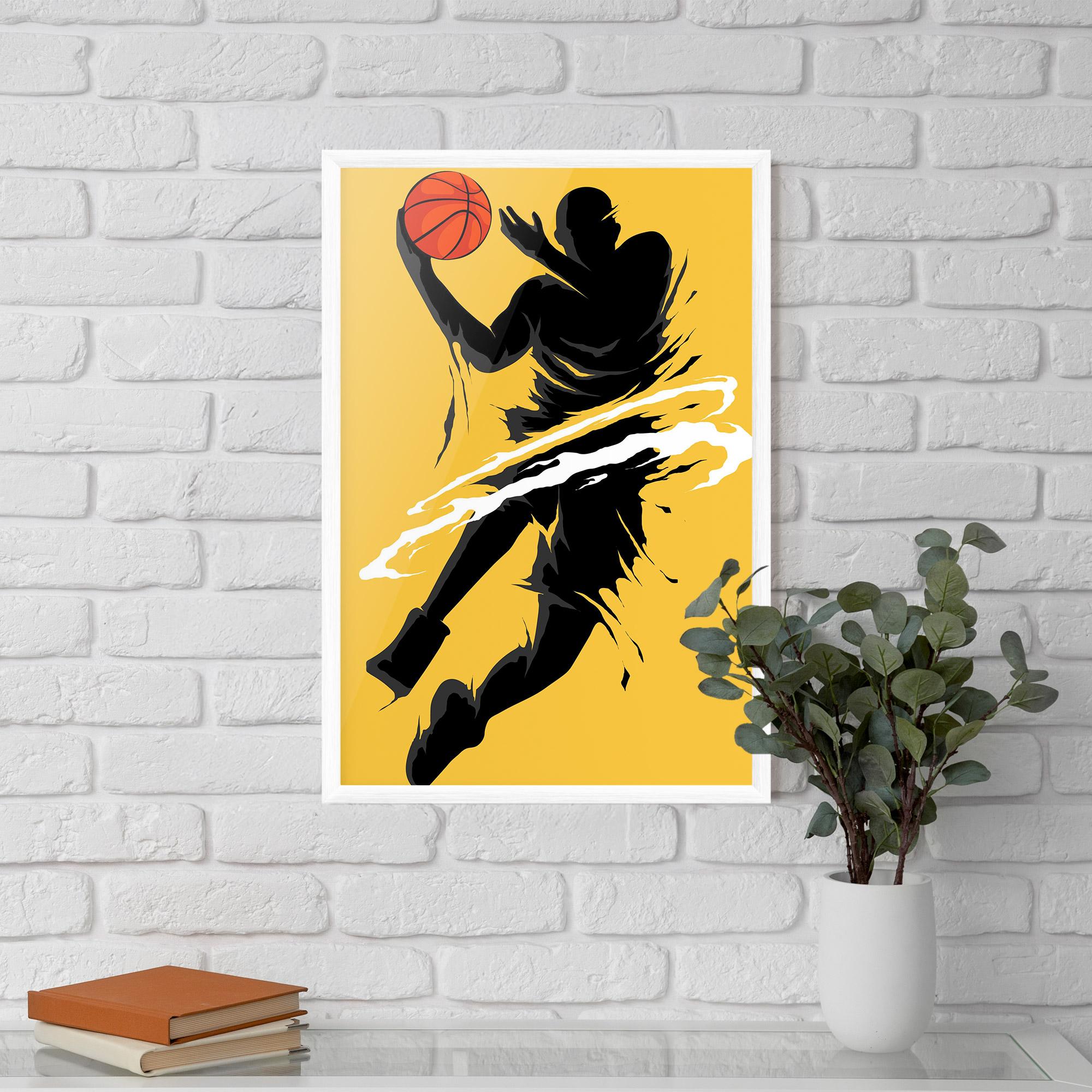 Gerahmte Poster Basketball Smoke mockup 5