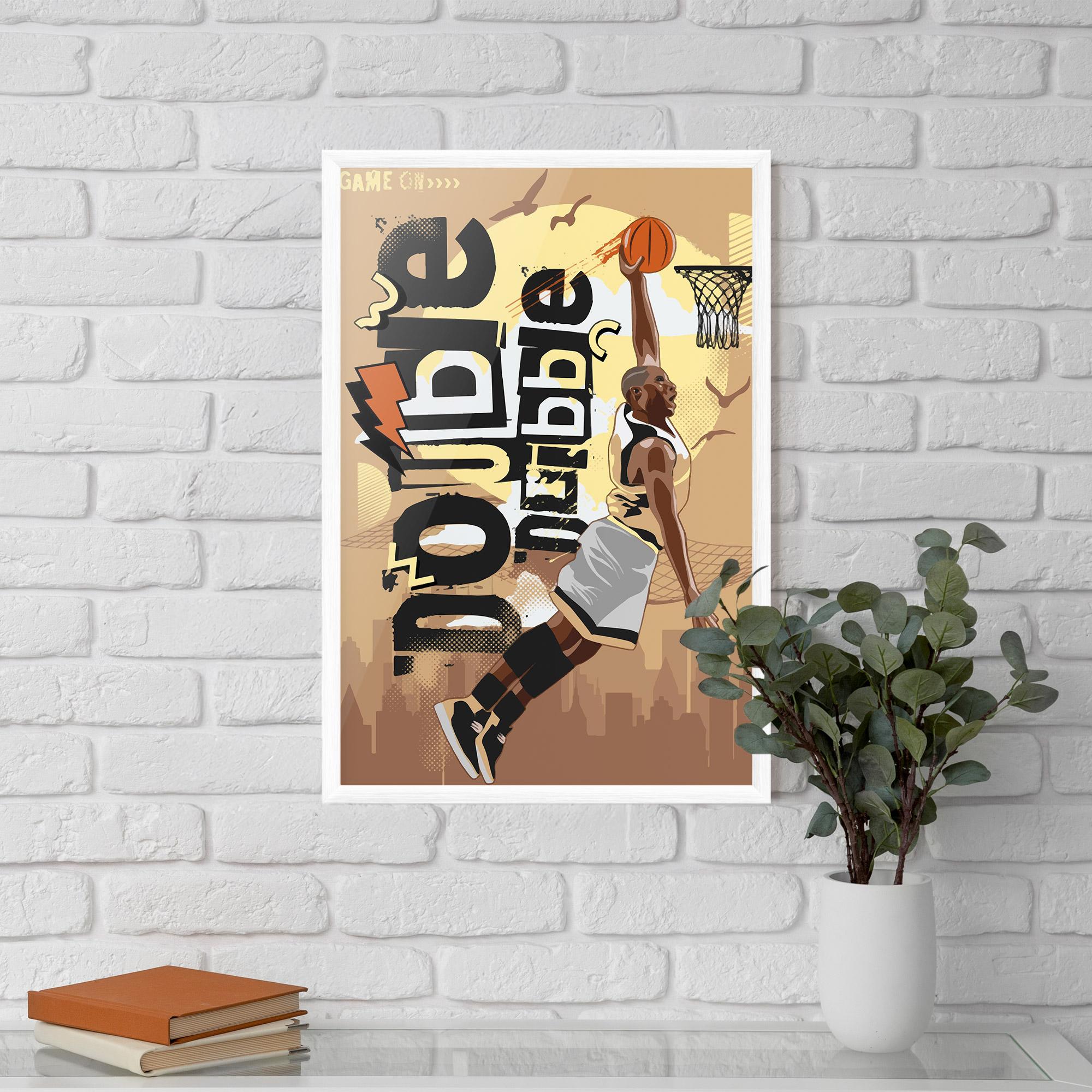 Gerahmte Poster Double Dribble mockup 5