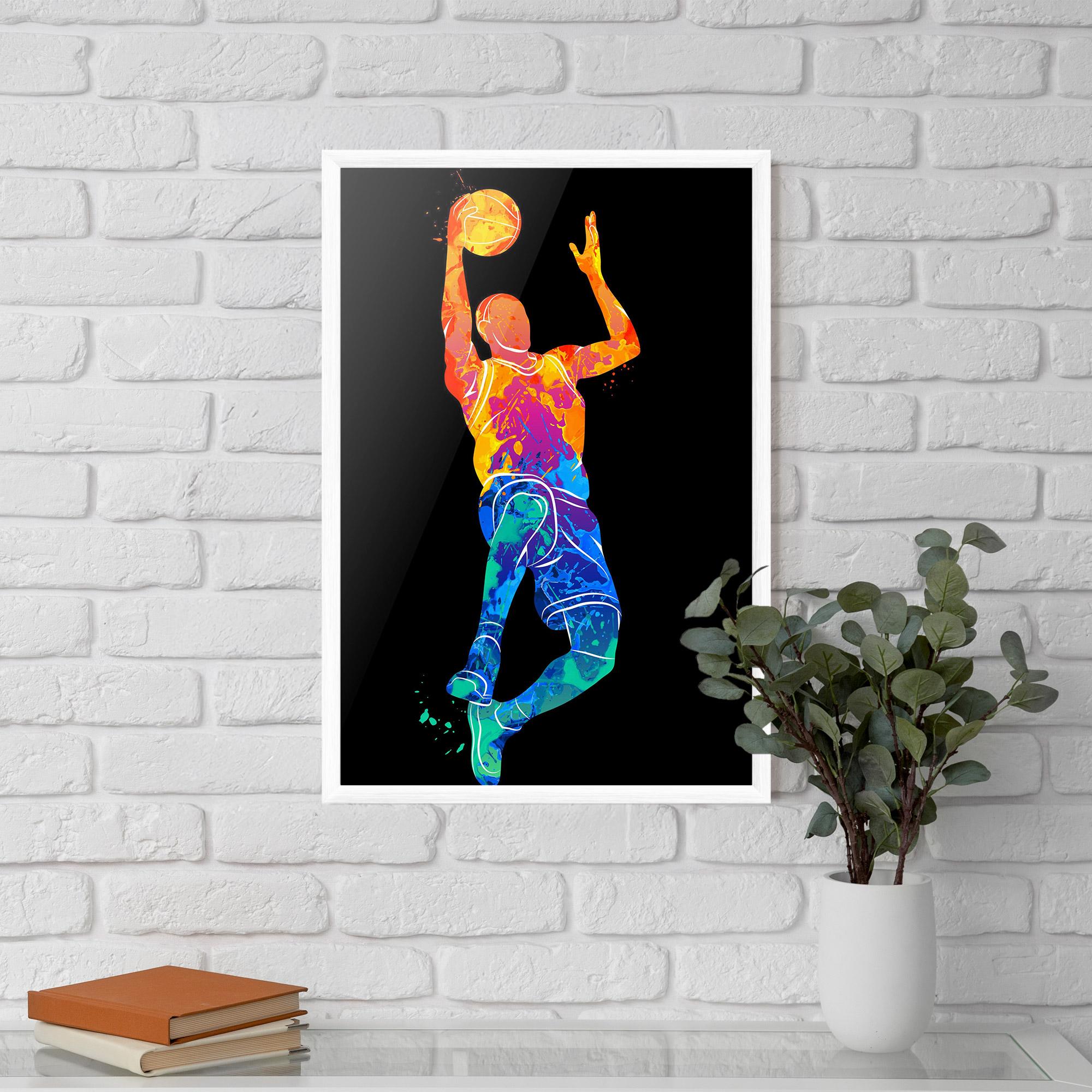 Gerahmte Poster Orange Blue Basket mockup 5