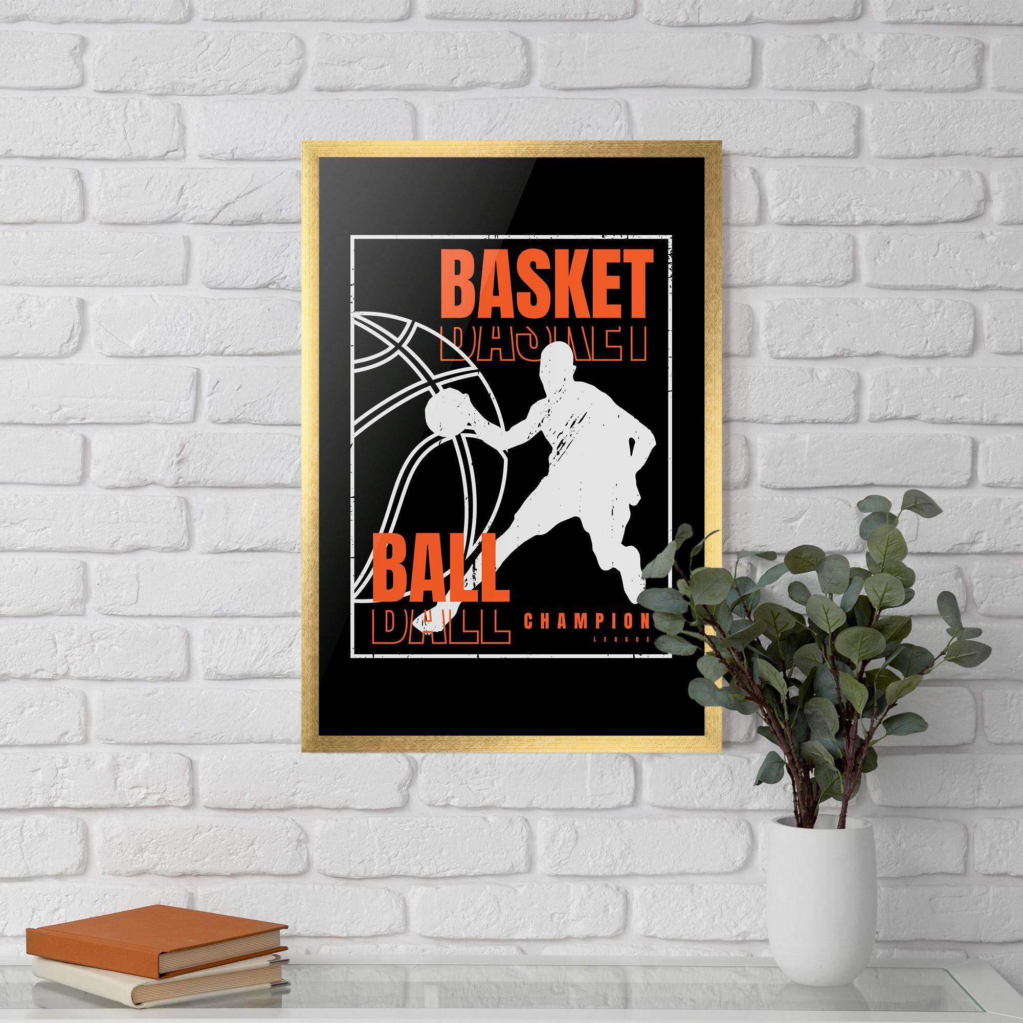 Gerahmte Poster Basket Champion mockup 5
