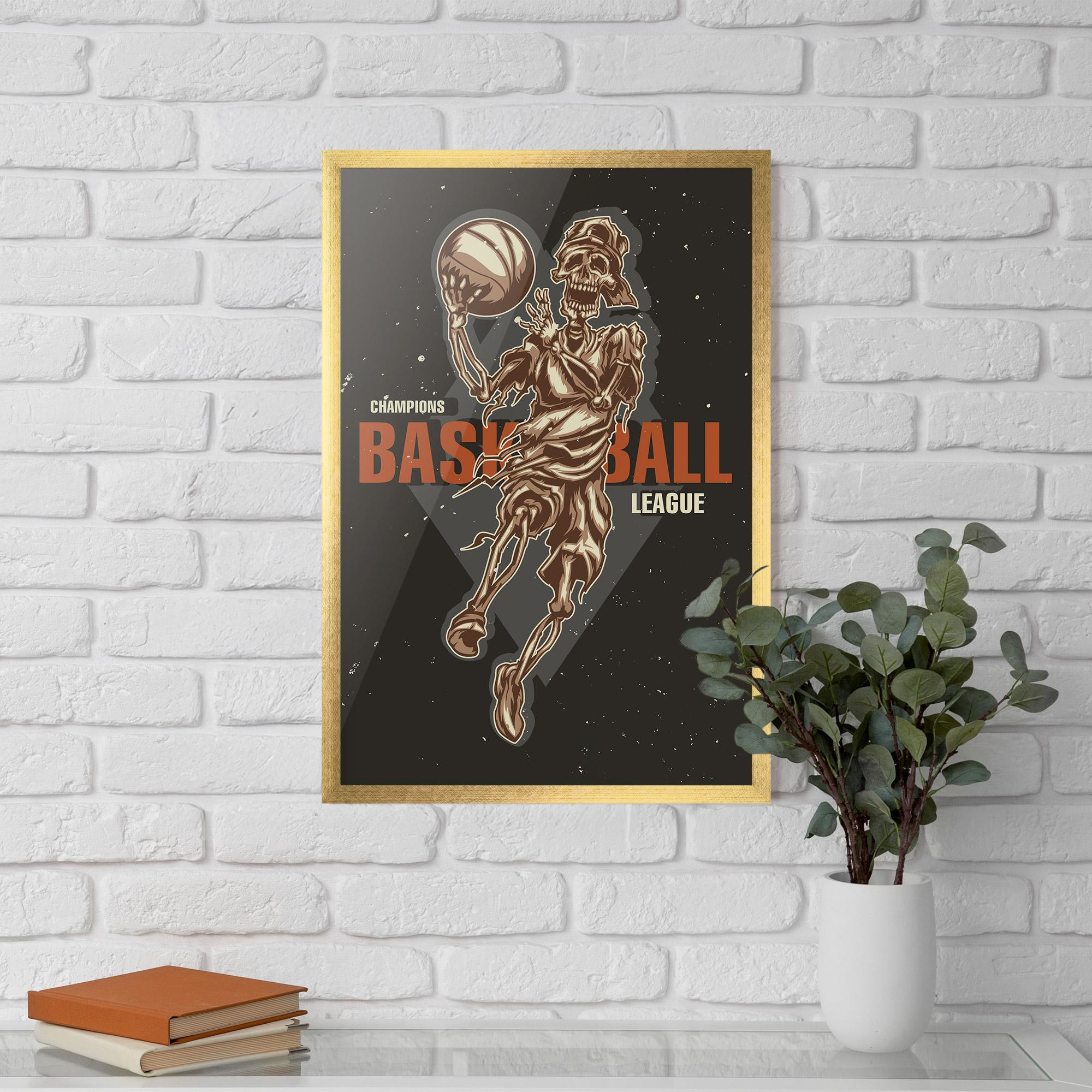 Gerahmte Poster Basketball League mockup 5