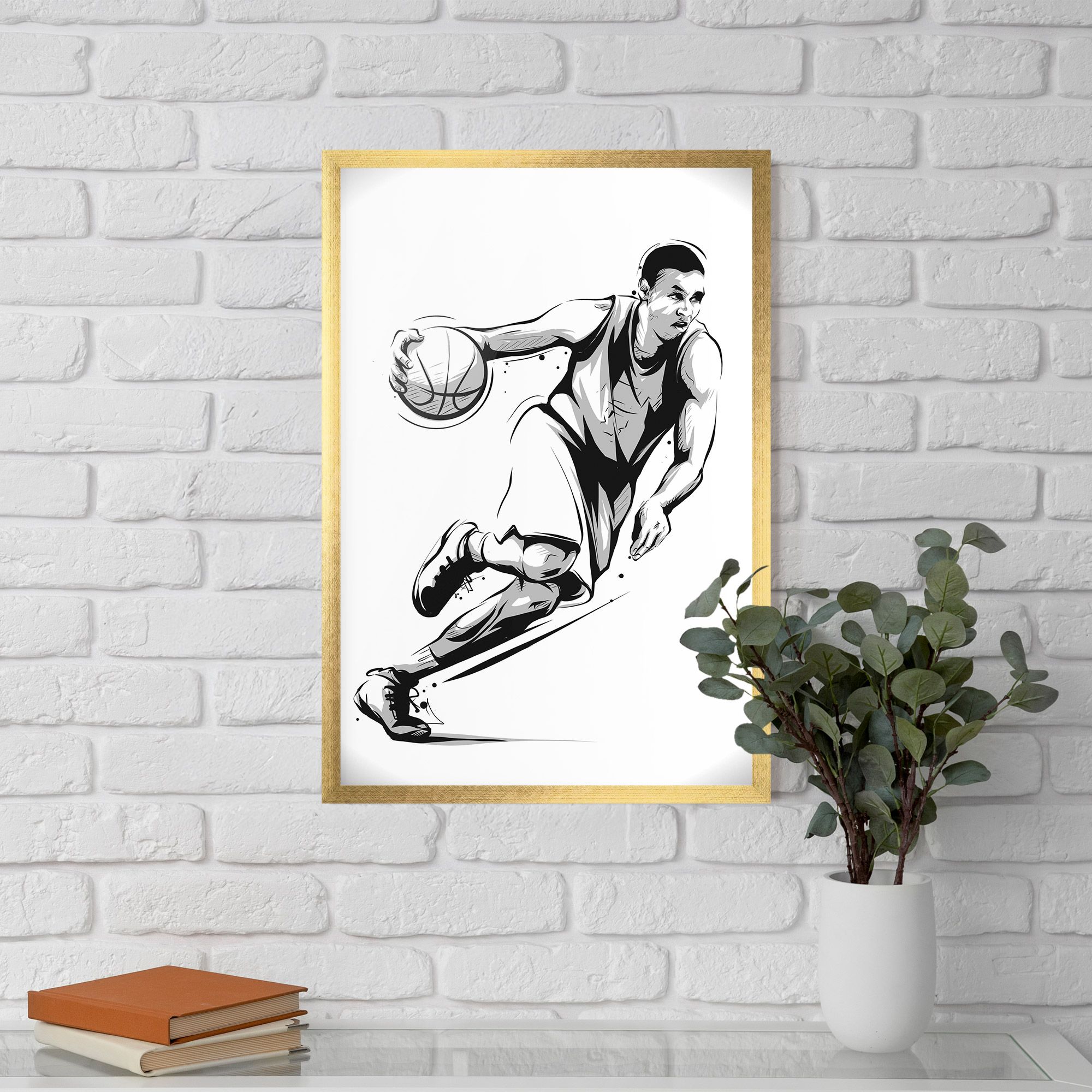 Basketball Player Line mockup 5