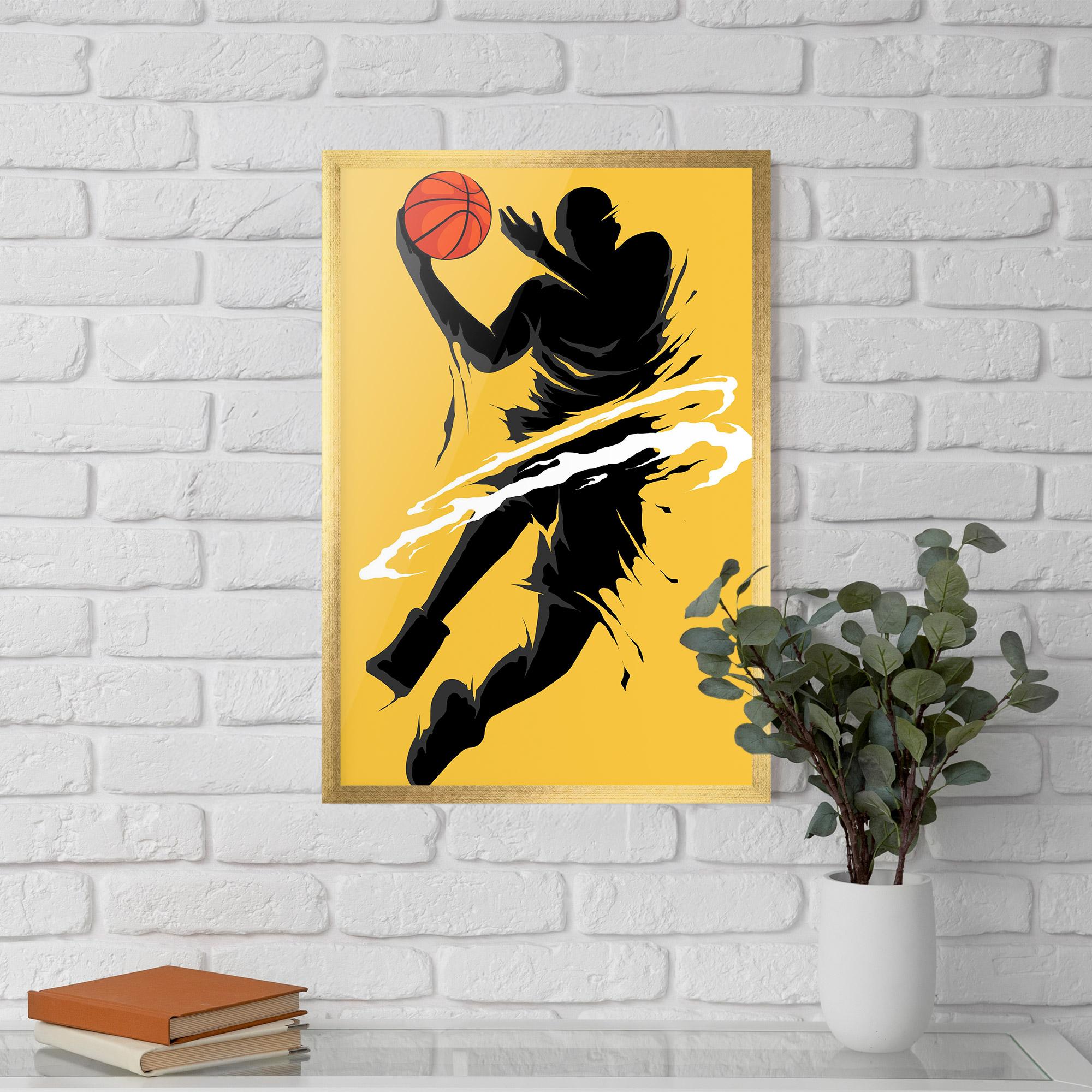 Gerahmte Poster Basketball Smoke mockup 5