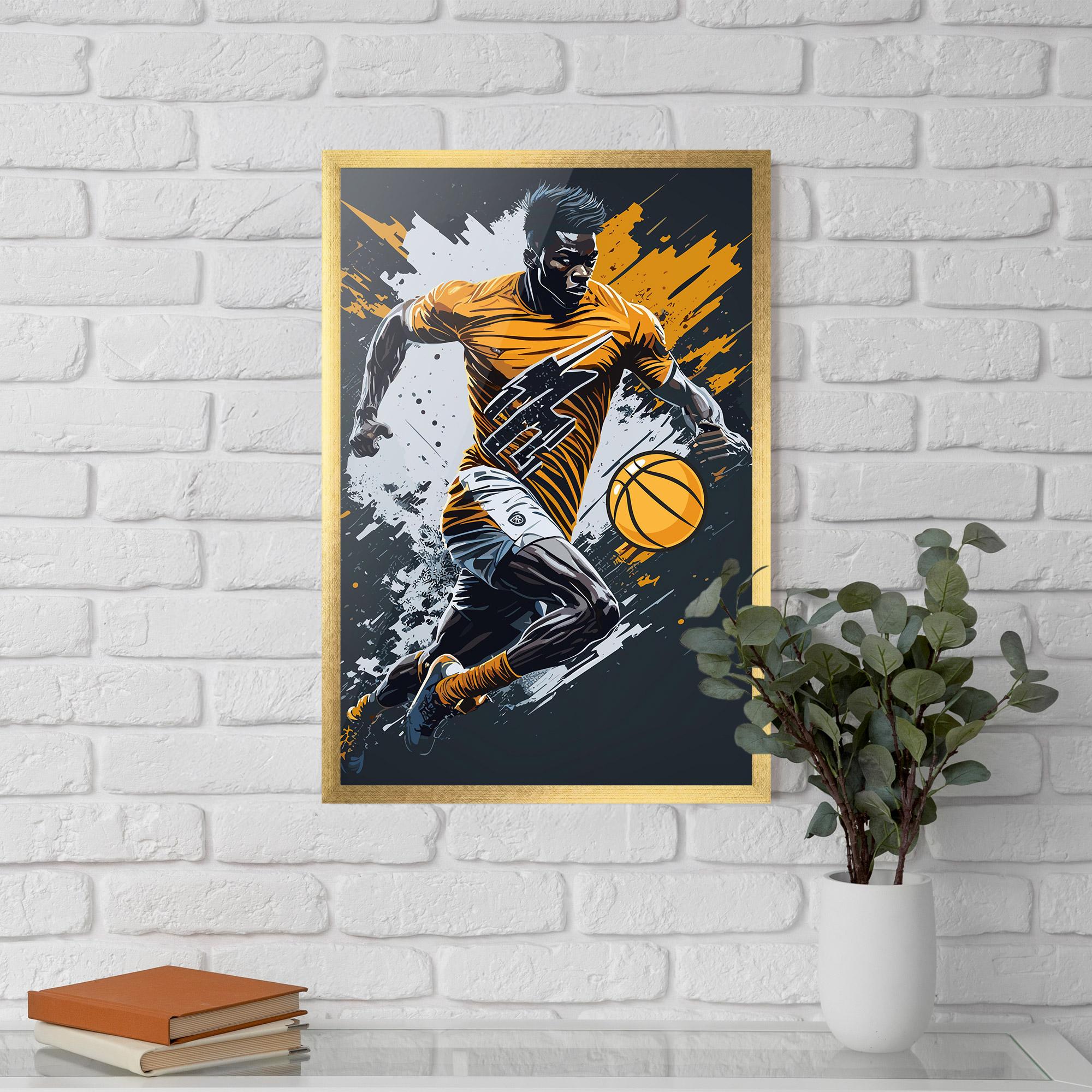 Gerahmte Poster Yellow White Basket mockup 5