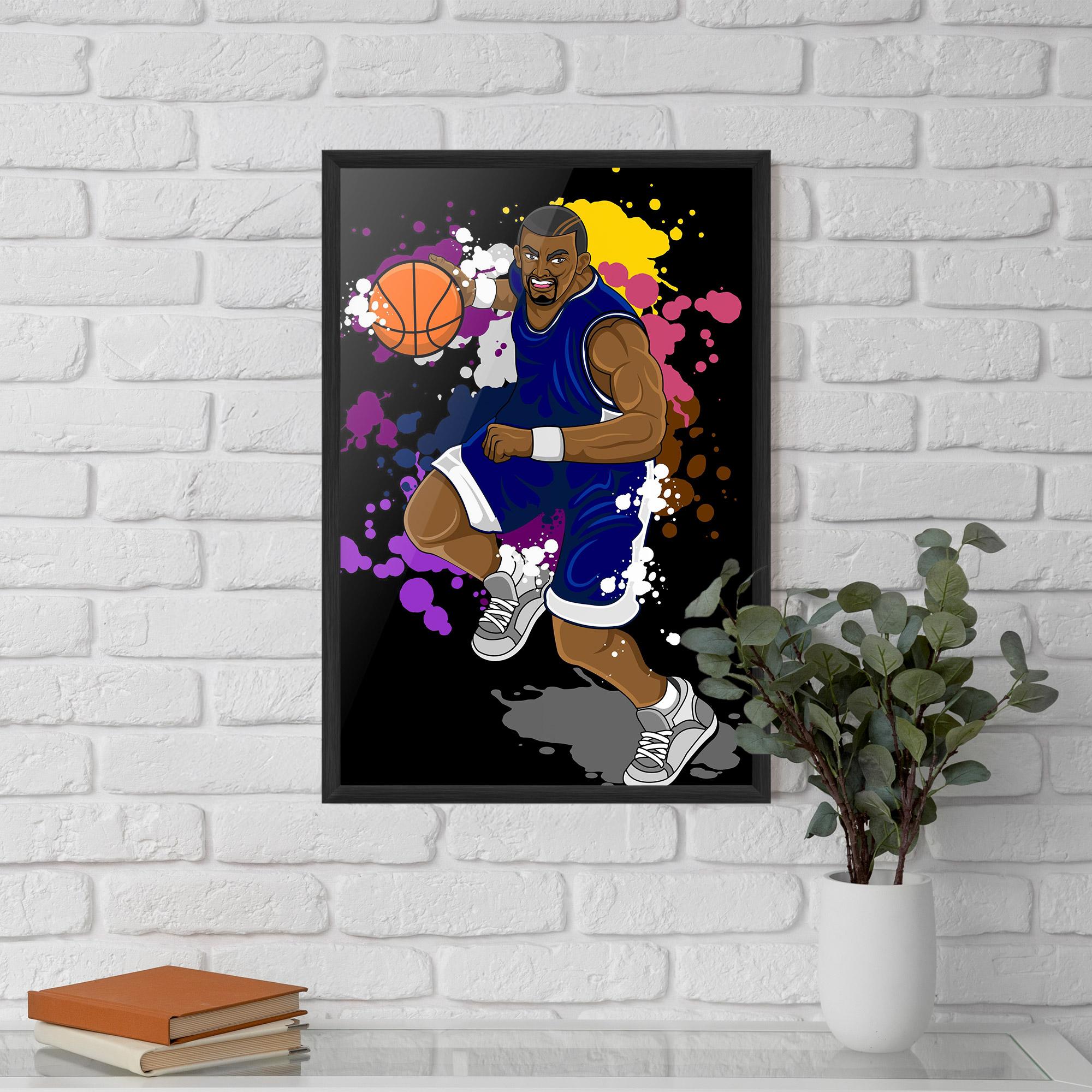 Gerahmte Poster Basketball Character mockup 5