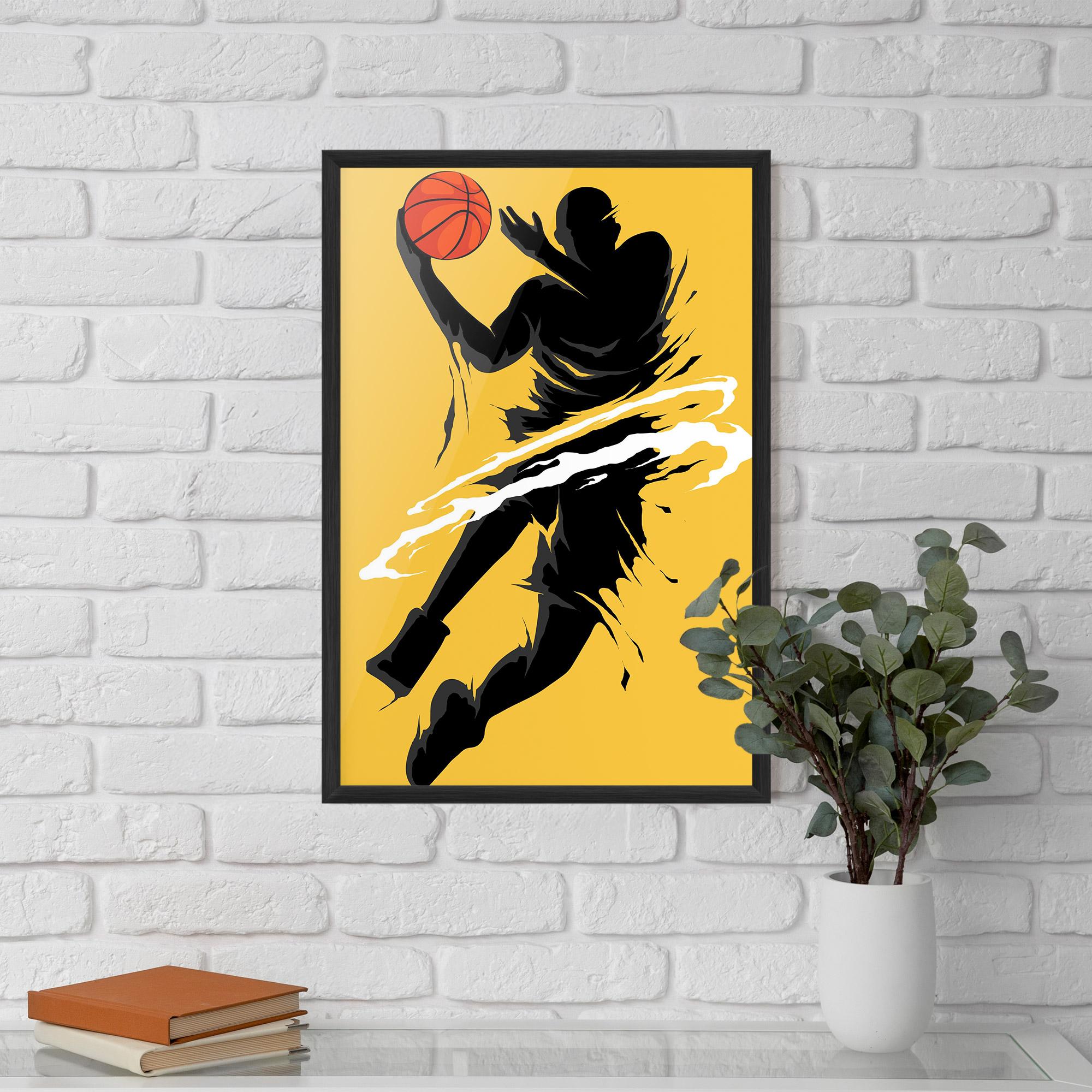 Gerahmte Poster Basketball Smoke mockup 5