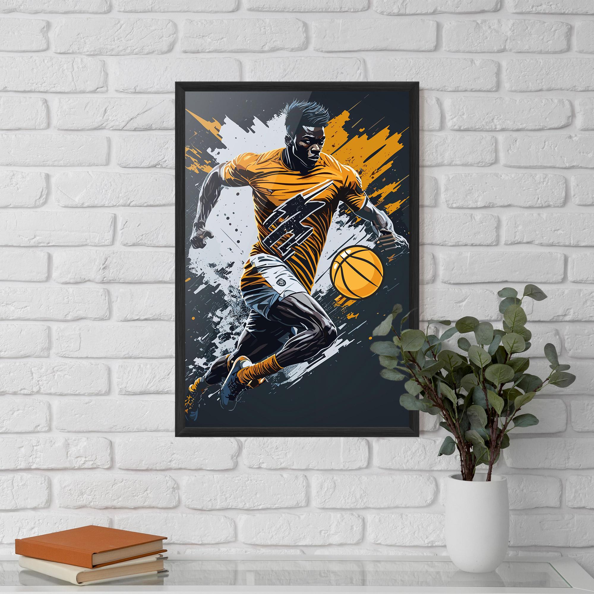 Gerahmte Poster Yellow White Basket mockup 5