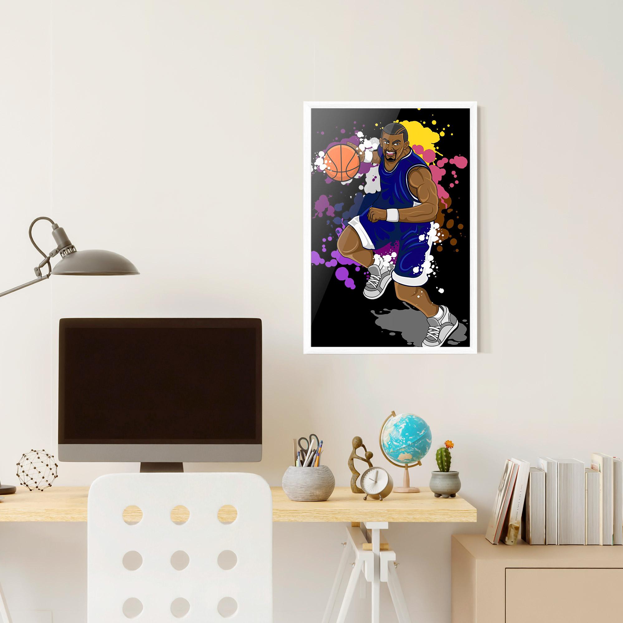 Gerahmte Poster Basketball Character mockup 6