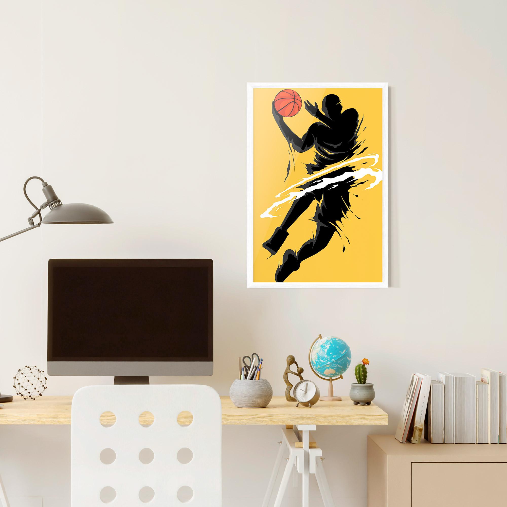 Gerahmte Poster Basketball Smoke mockup 6