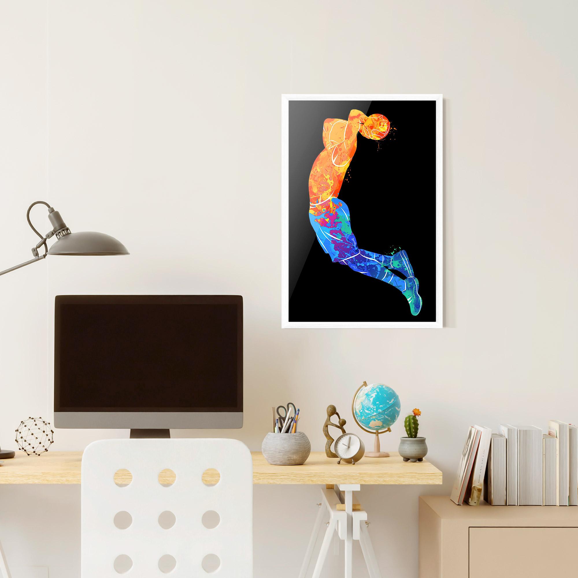 Gerahmte Poster Blue Orange Basket mockup 6