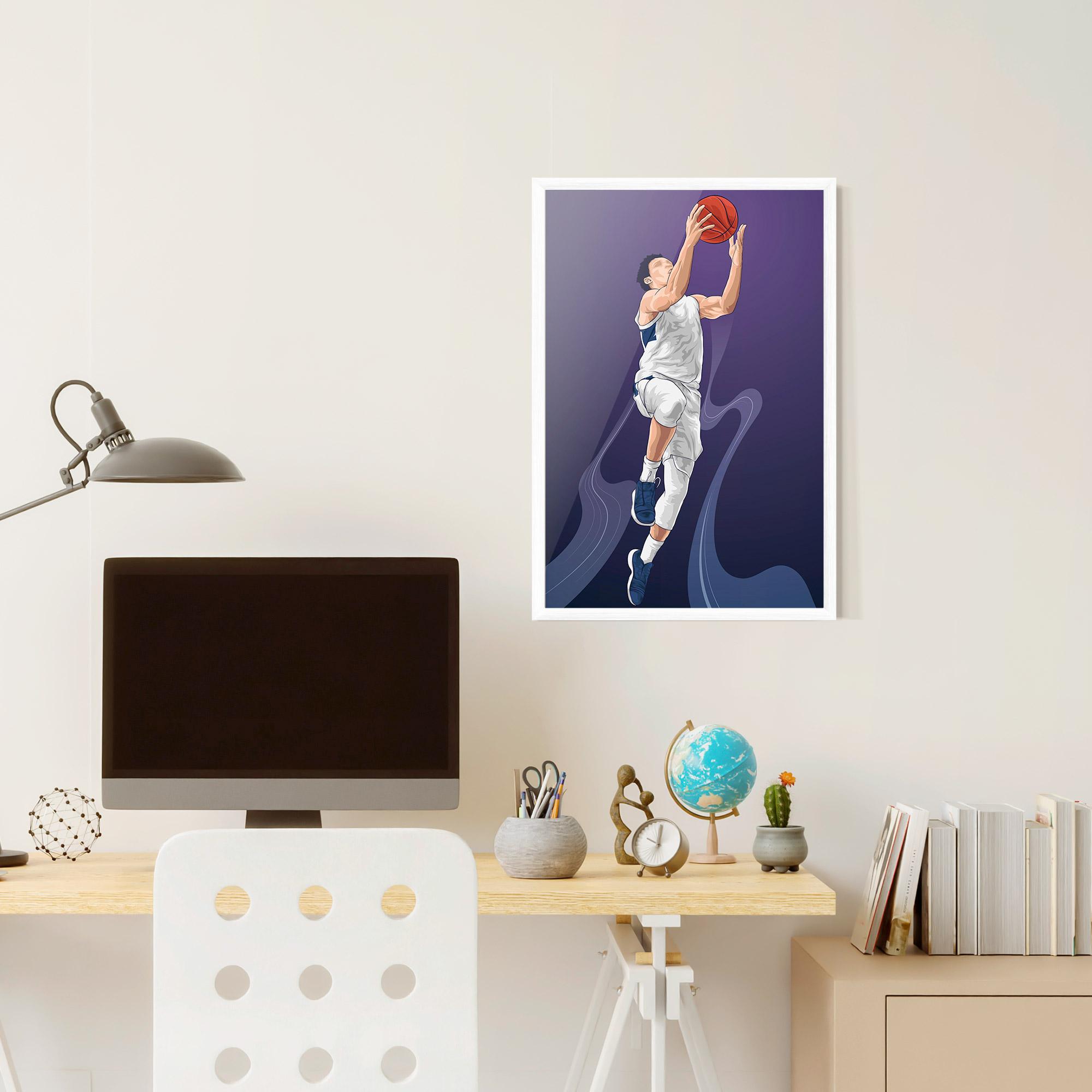 Gerahmte Poster Flying Player mockup 6