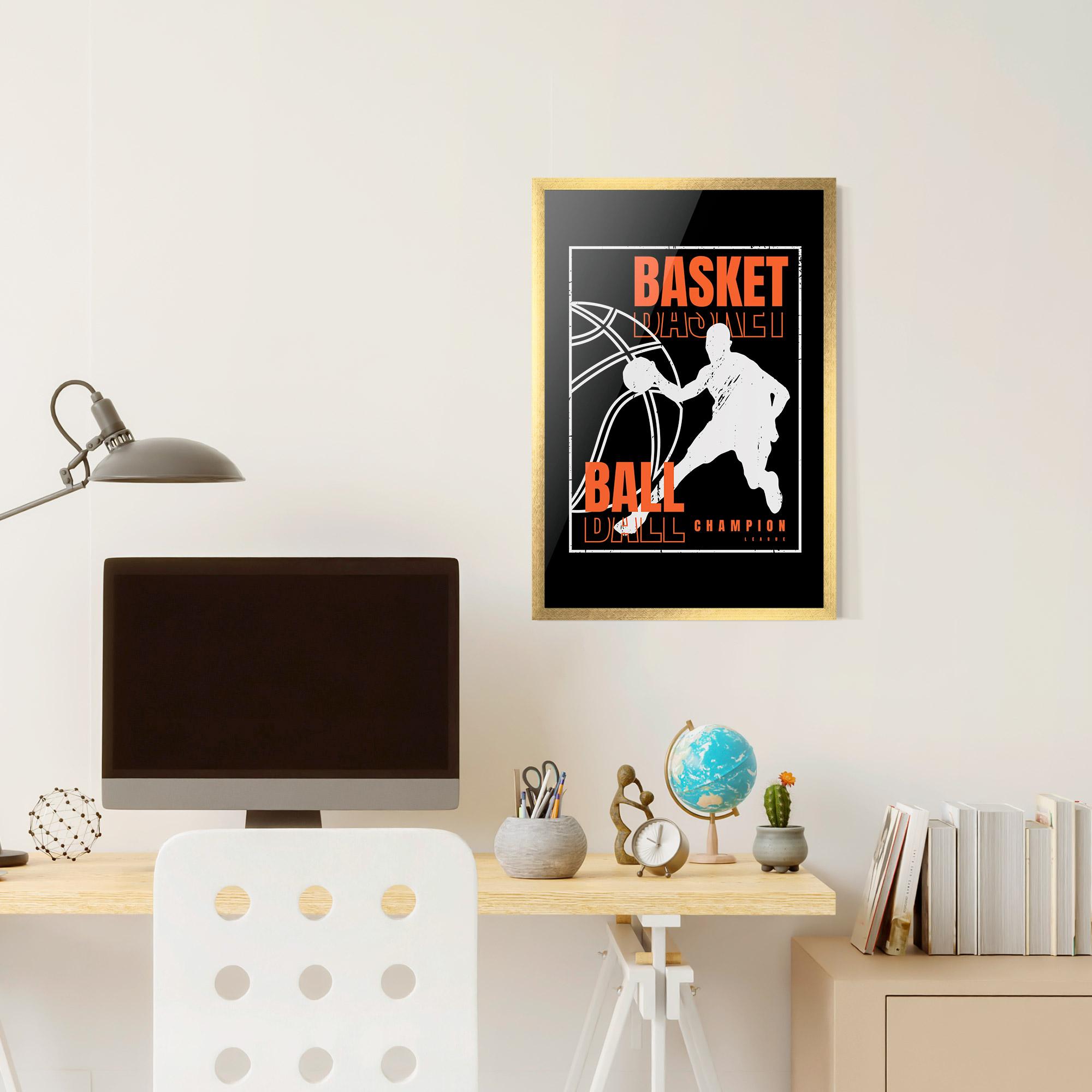 Gerahmte Poster Basket Champion mockup 6