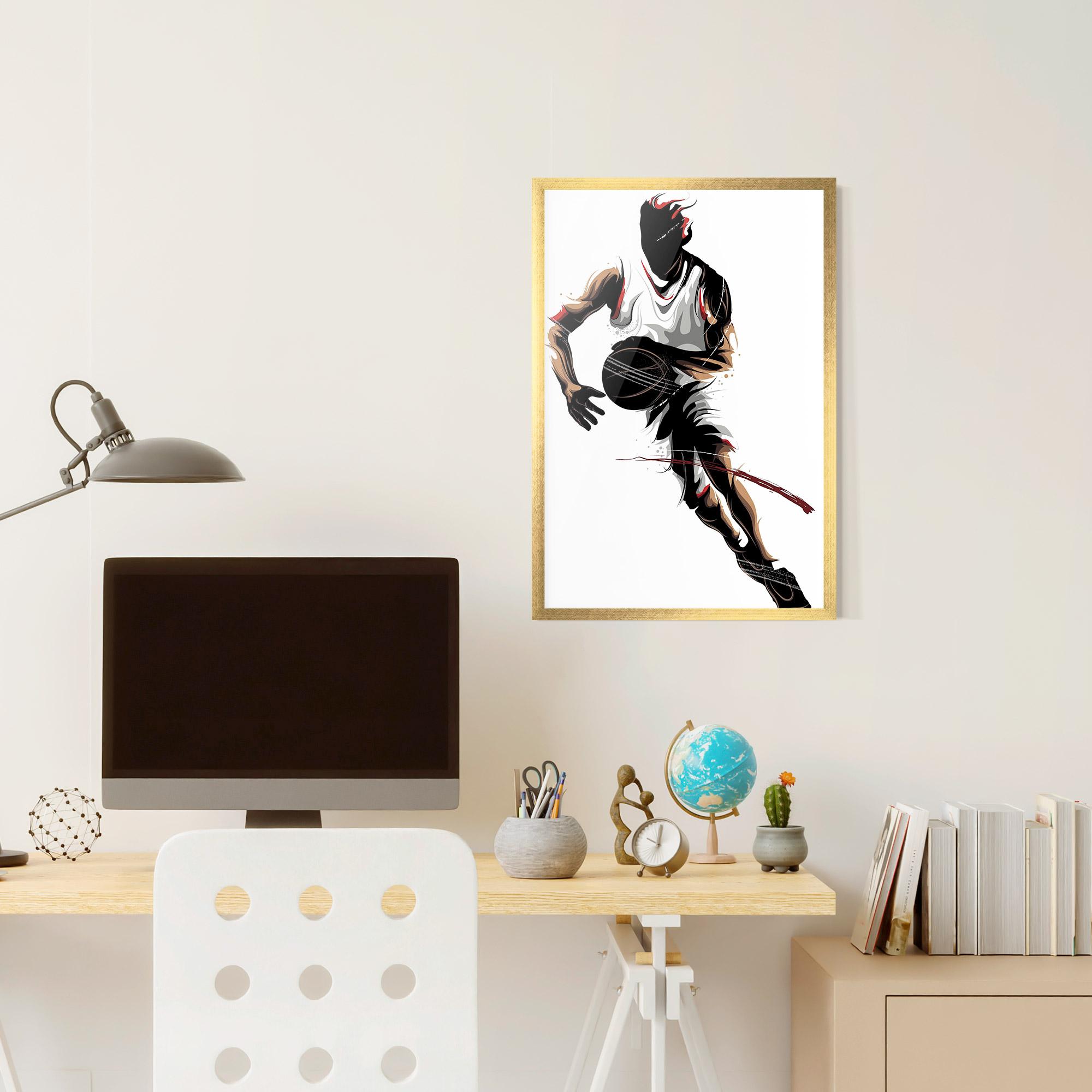 Gerahmte Poster Dribbling Run mockup 6