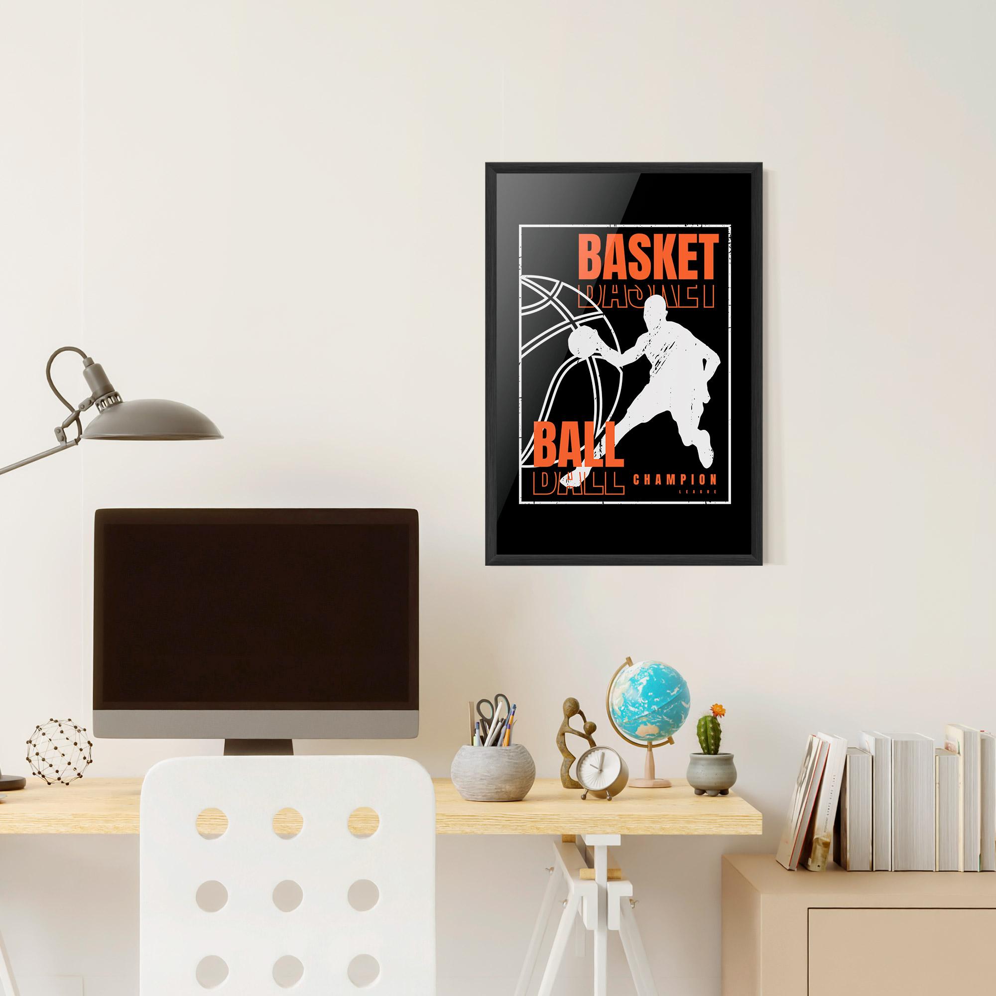 Gerahmte Poster Basket Champion mockup 6