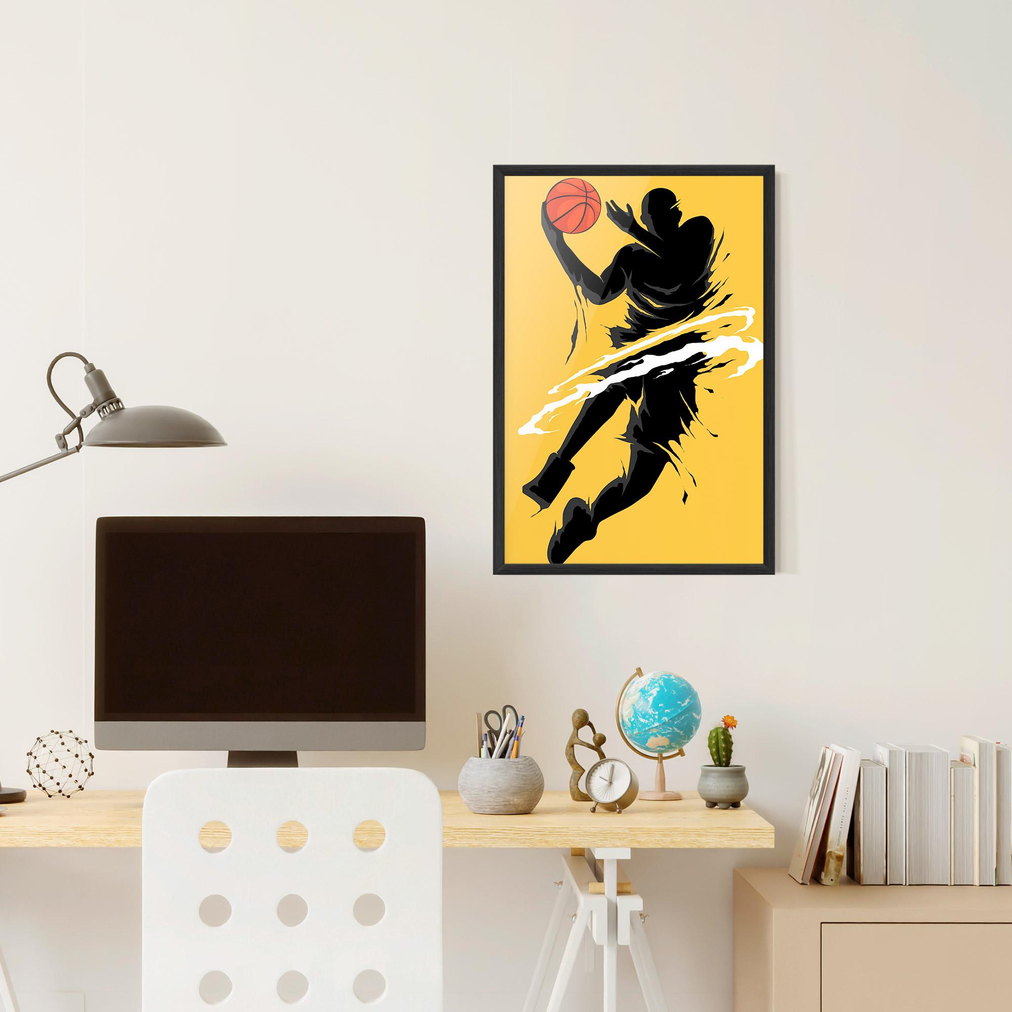 Gerahmte Poster Basketball Smoke mockup 6