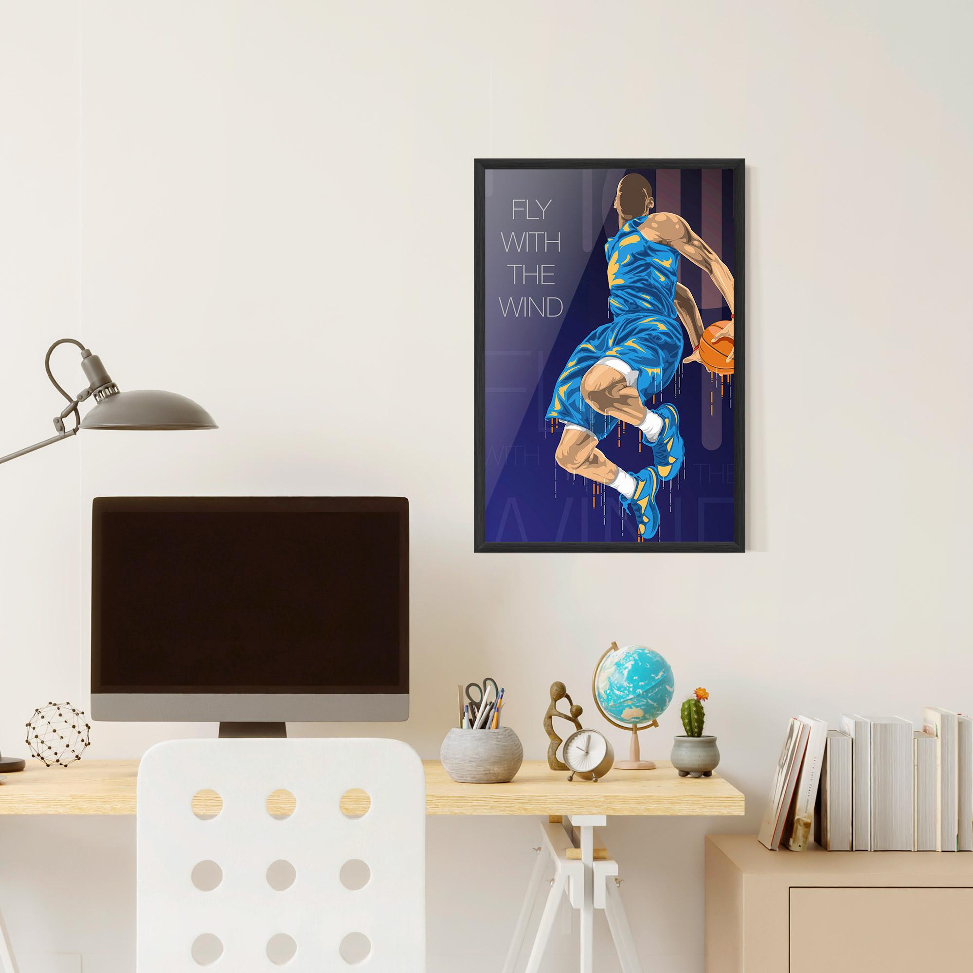 Gerahmte Poster Fly With The Wind mockup 6