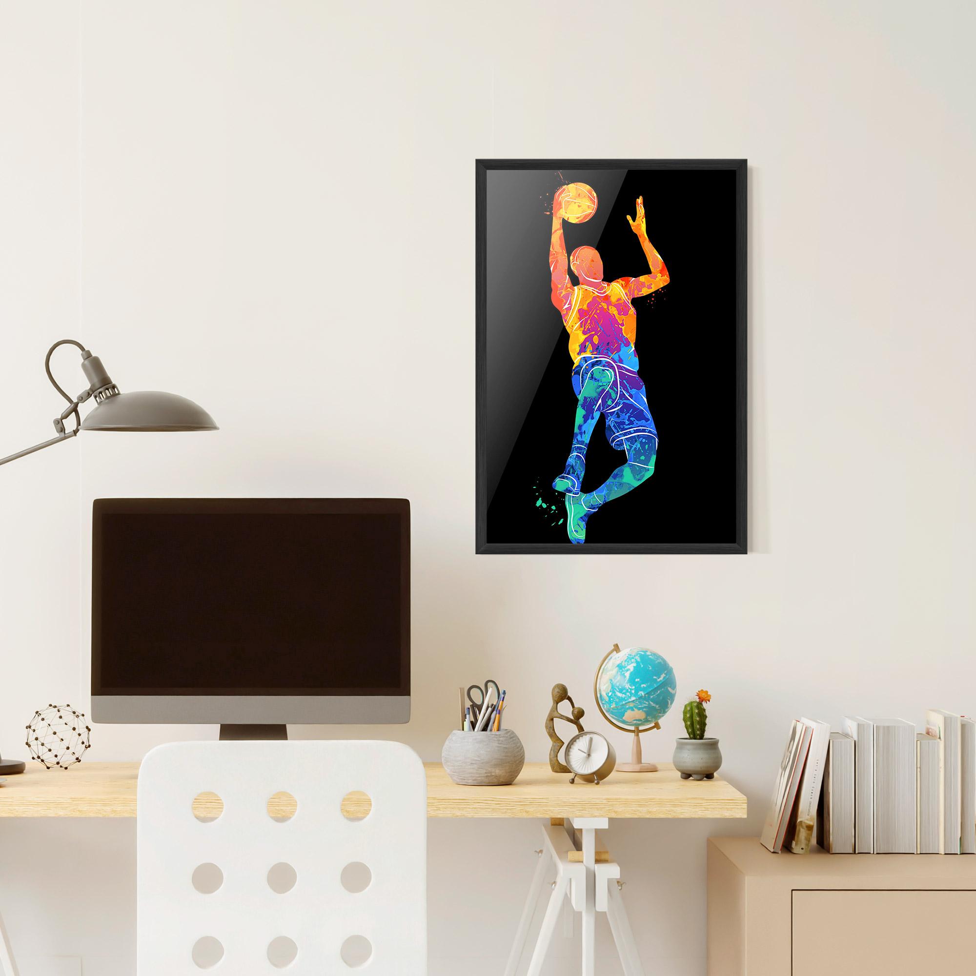 Gerahmte Poster Orange Blue Basket mockup 6