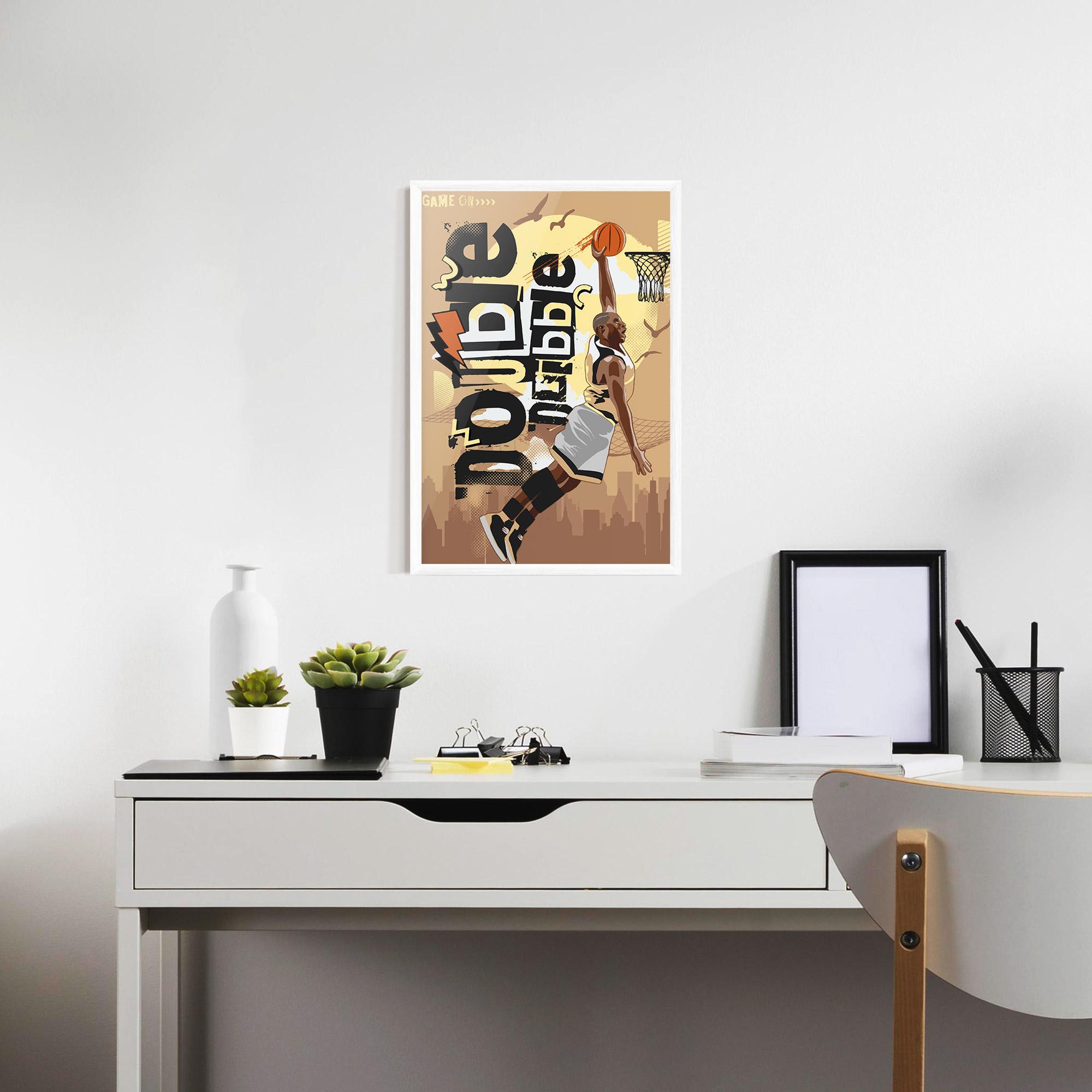 Gerahmte Poster Double Dribble mockup 7