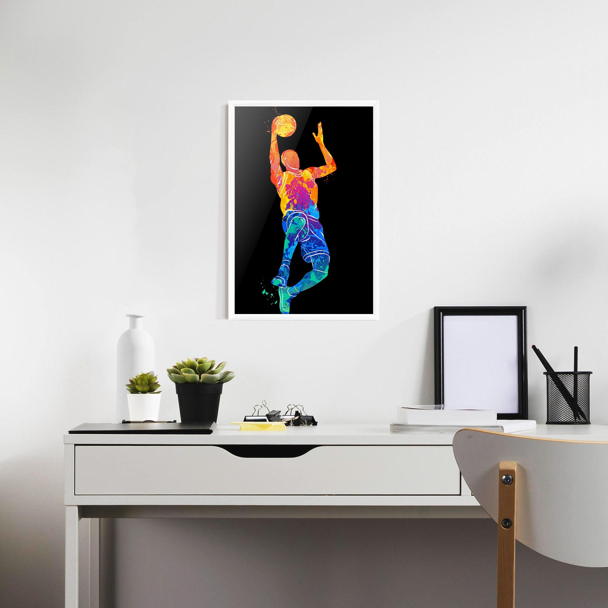 Gerahmte Poster Orange Blue Basket mockup 7