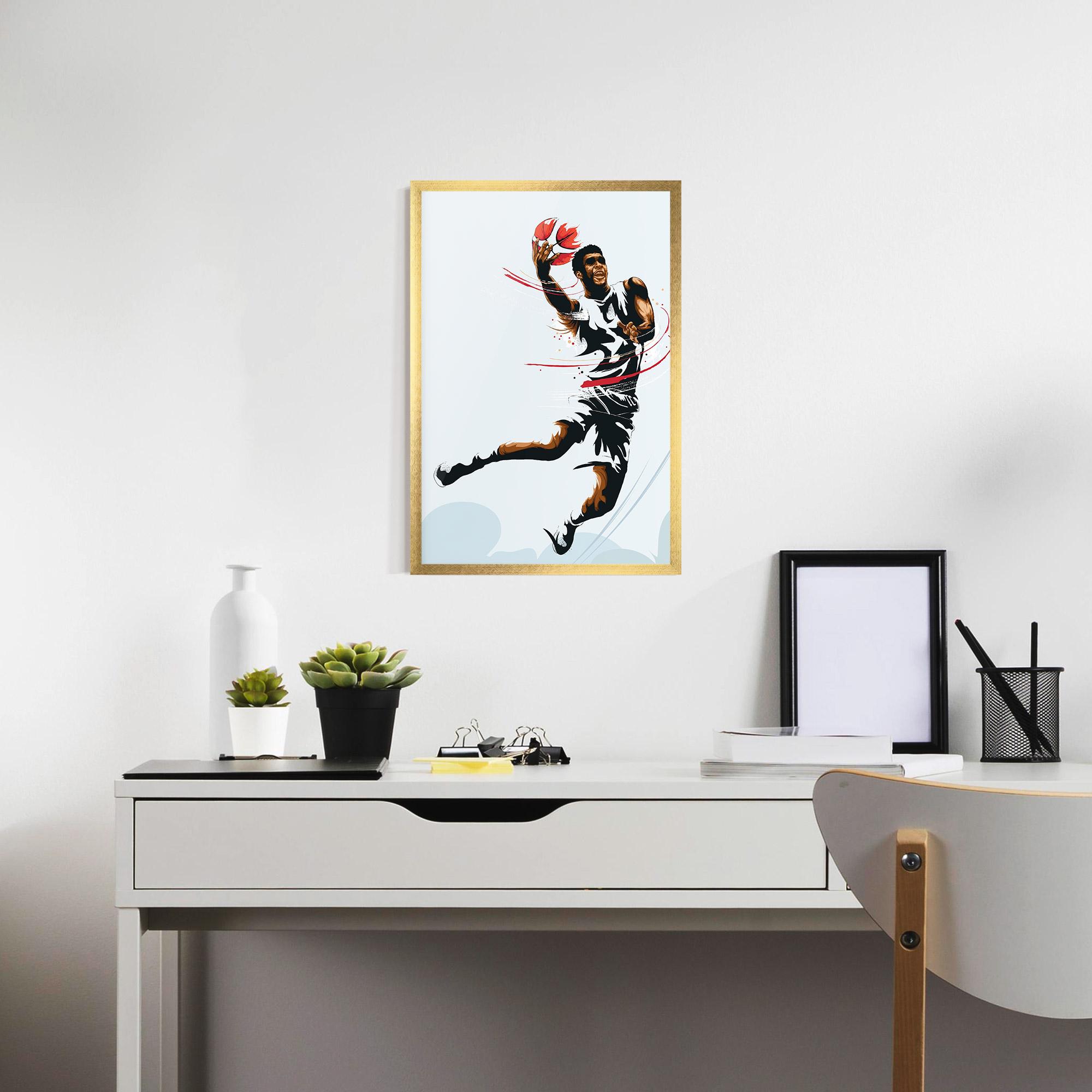 Gerahmte Poster Basketball Shot mockup 7