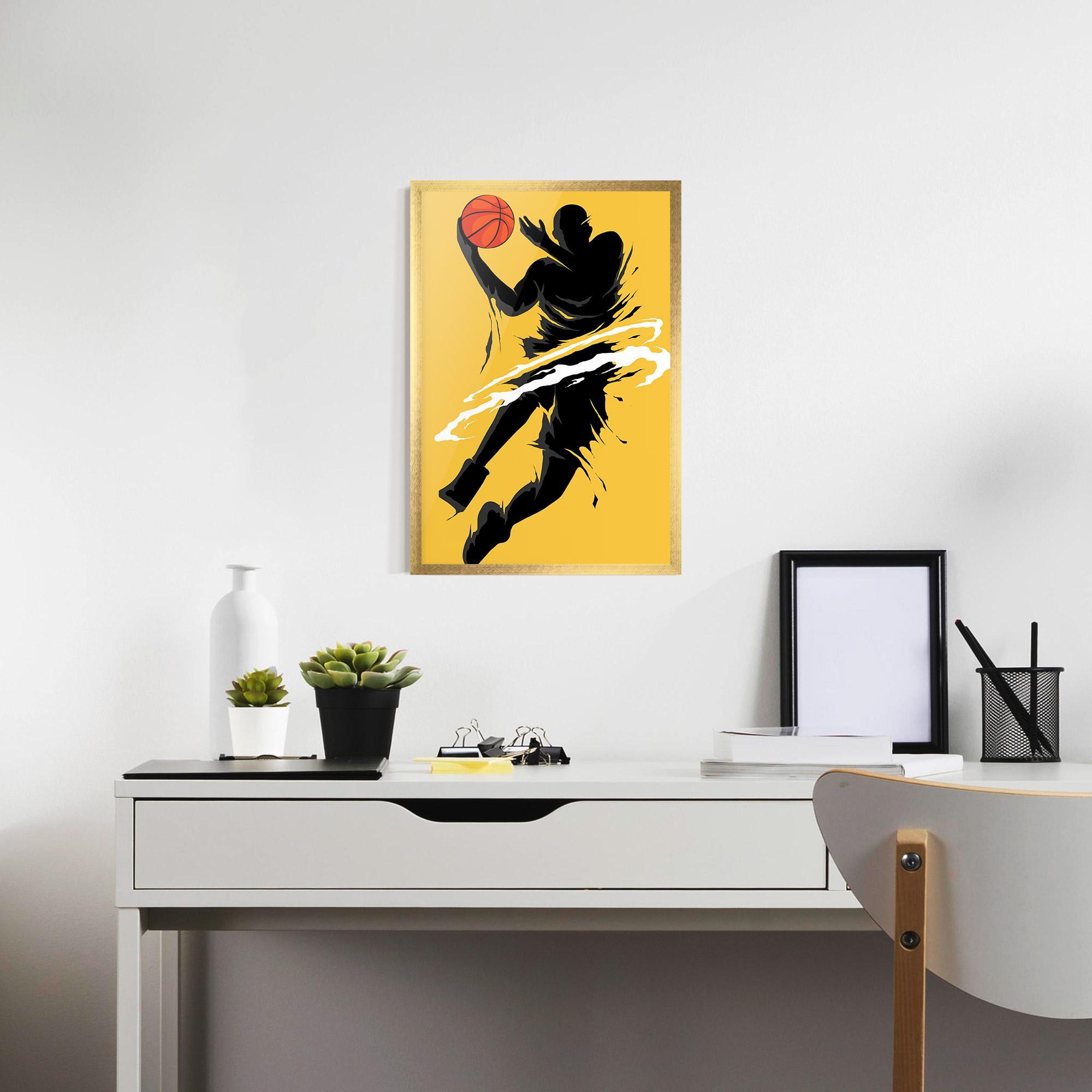 Gerahmte Poster Basketball Smoke mockup 7