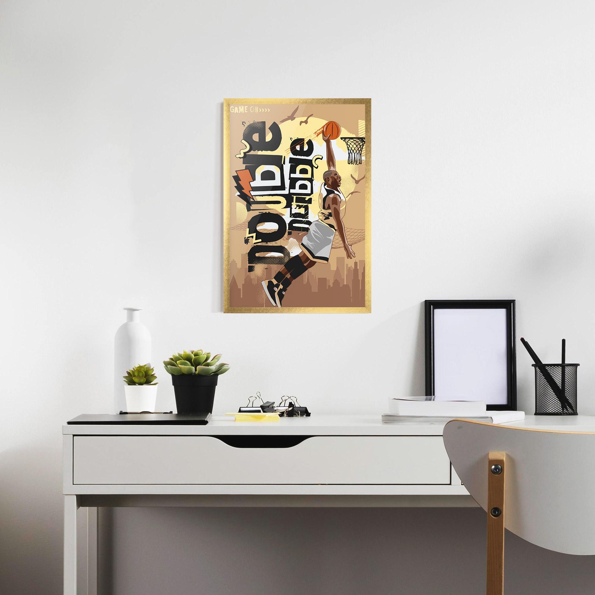 Gerahmte Poster Double Dribble mockup 7