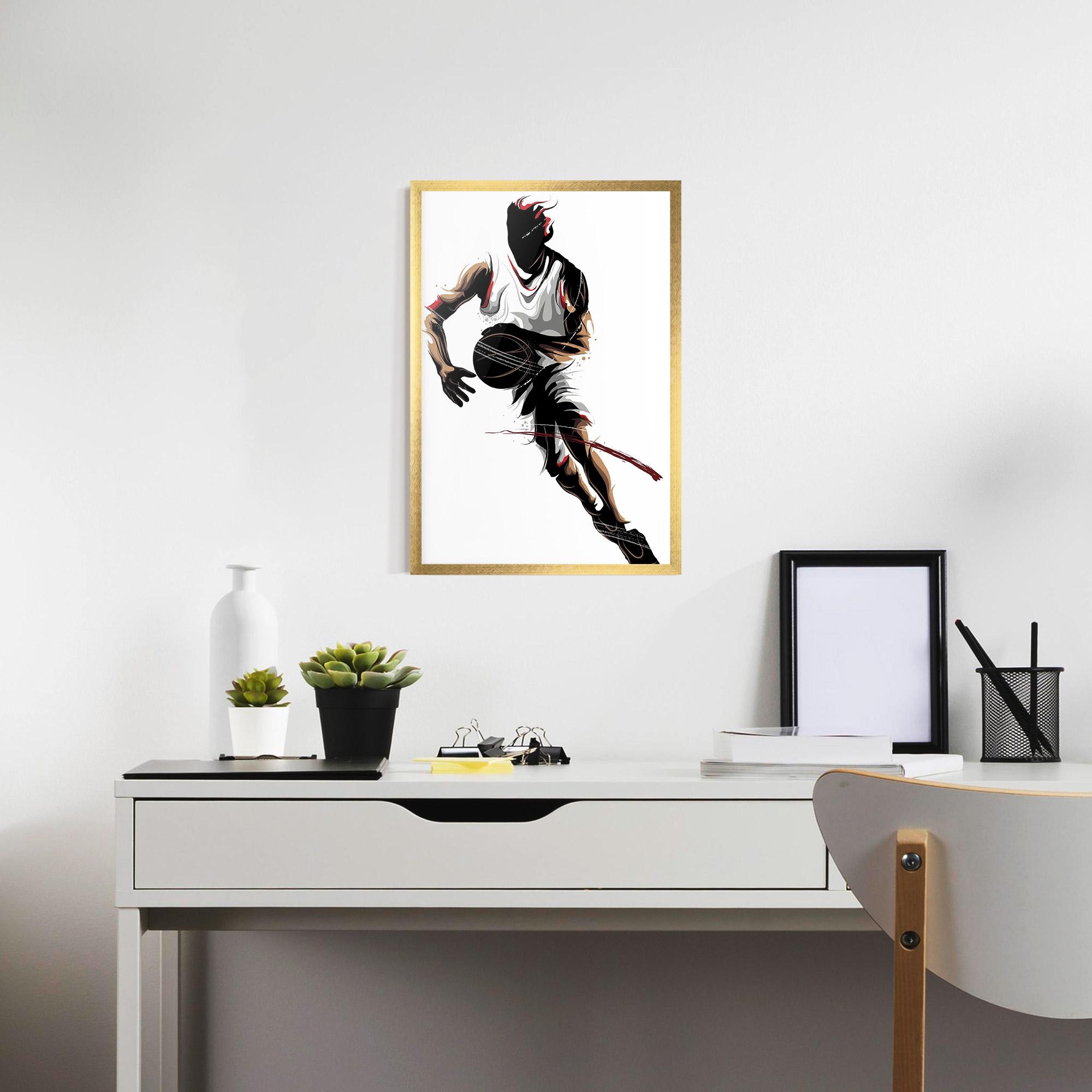 Gerahmte Poster Dribbling Run mockup 7