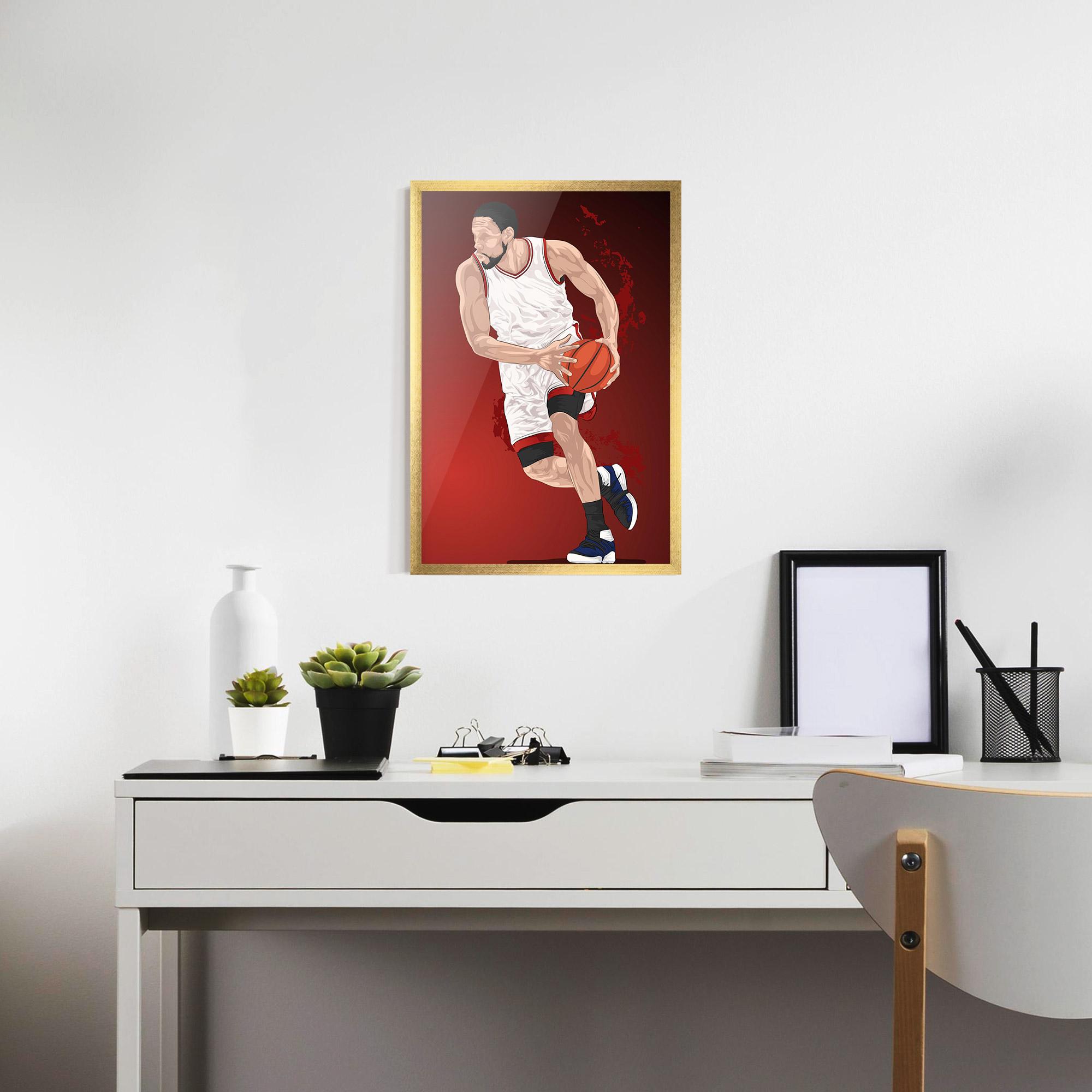 Gerahmte Poster Red Fire Basket mockup 7