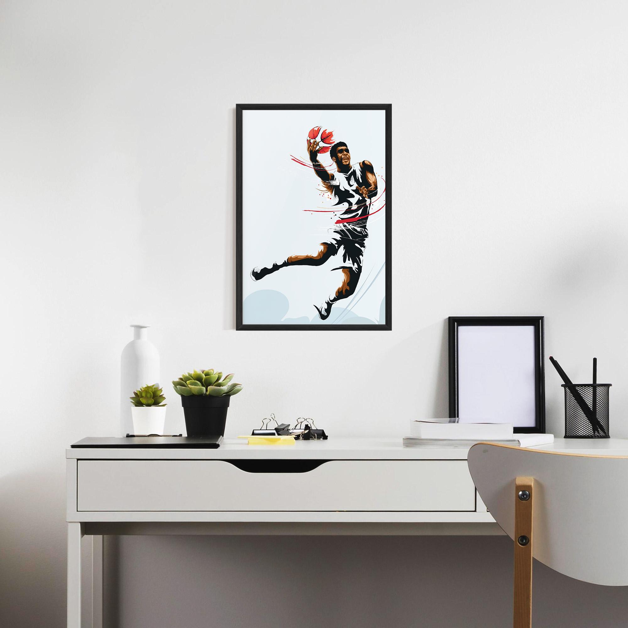 Gerahmte Poster Basketball Shot mockup 7