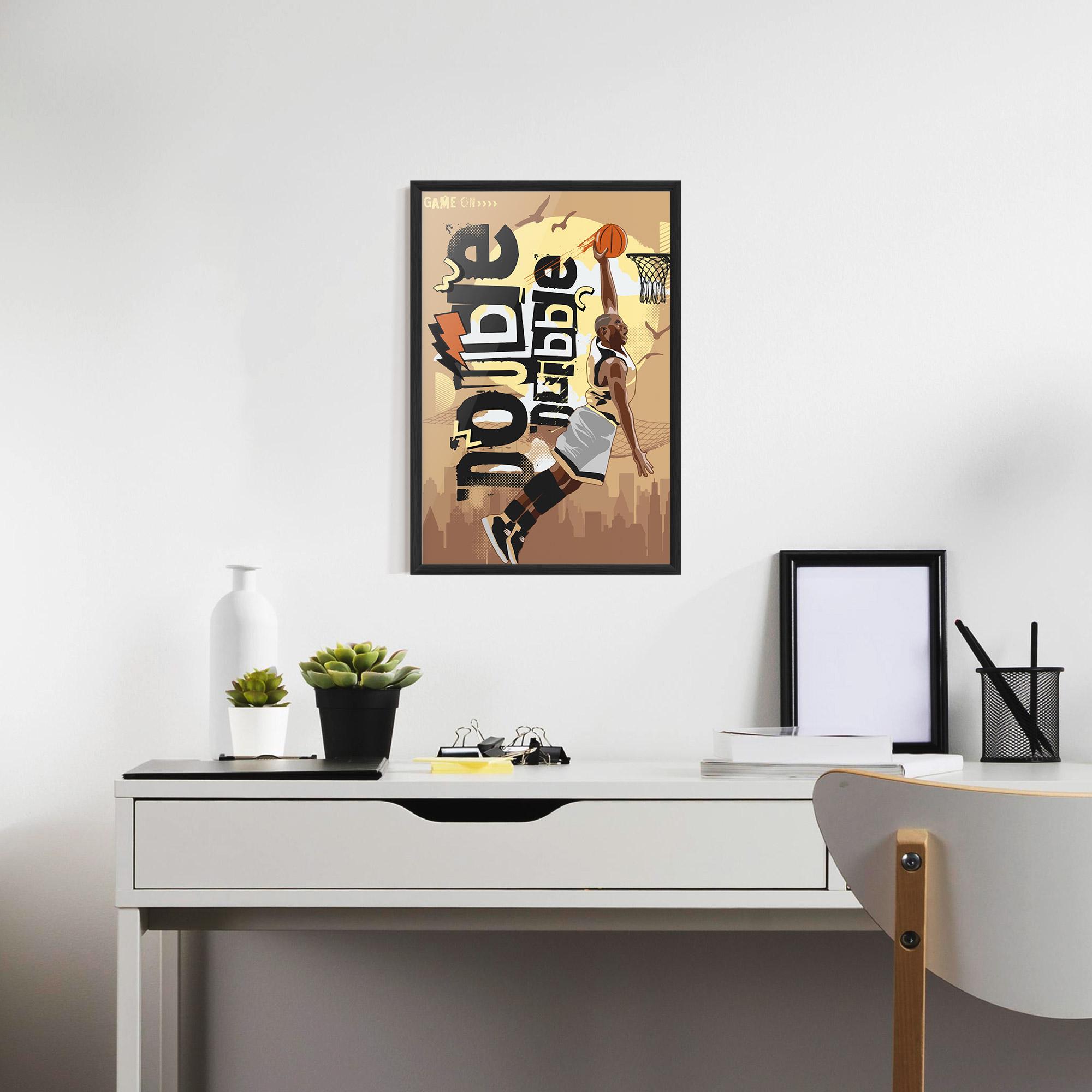 Gerahmte Poster Double Dribble mockup 7
