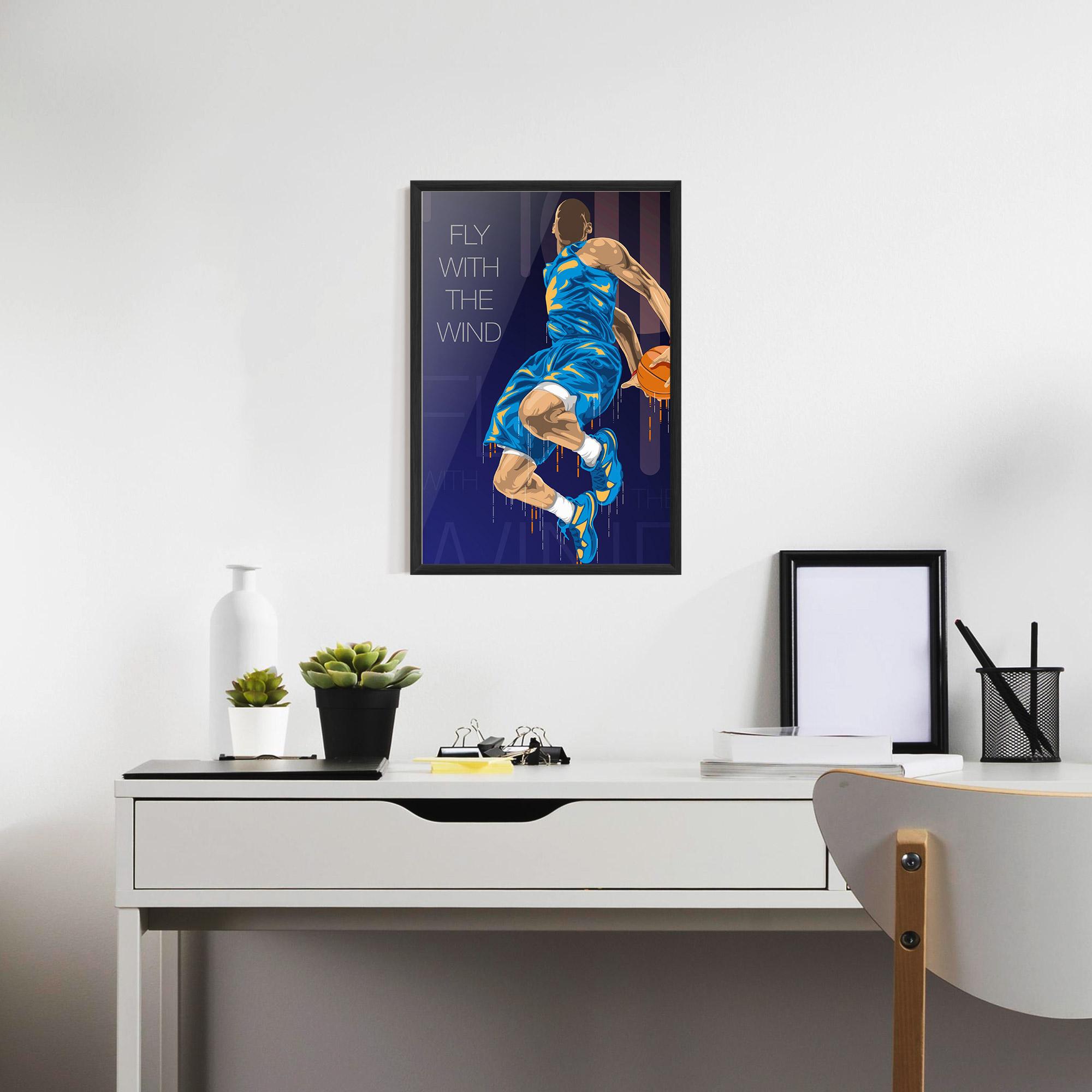 Gerahmte Poster Fly With The Wind mockup 7