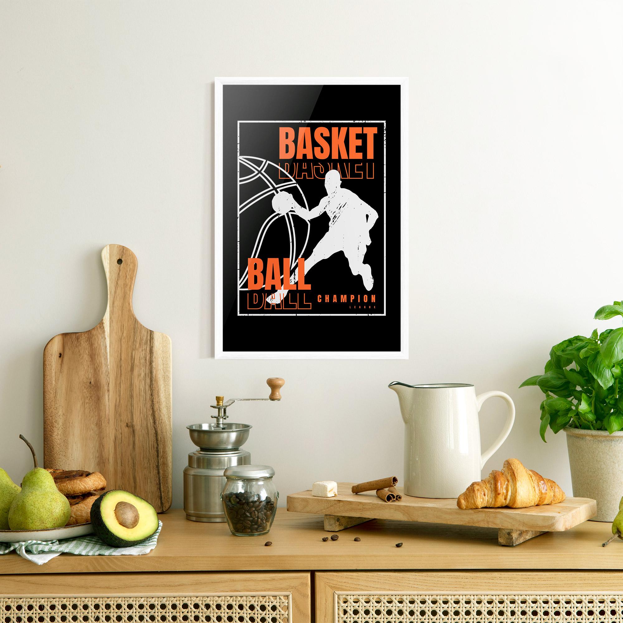 Gerahmte Poster Basket Champion mockup 8
