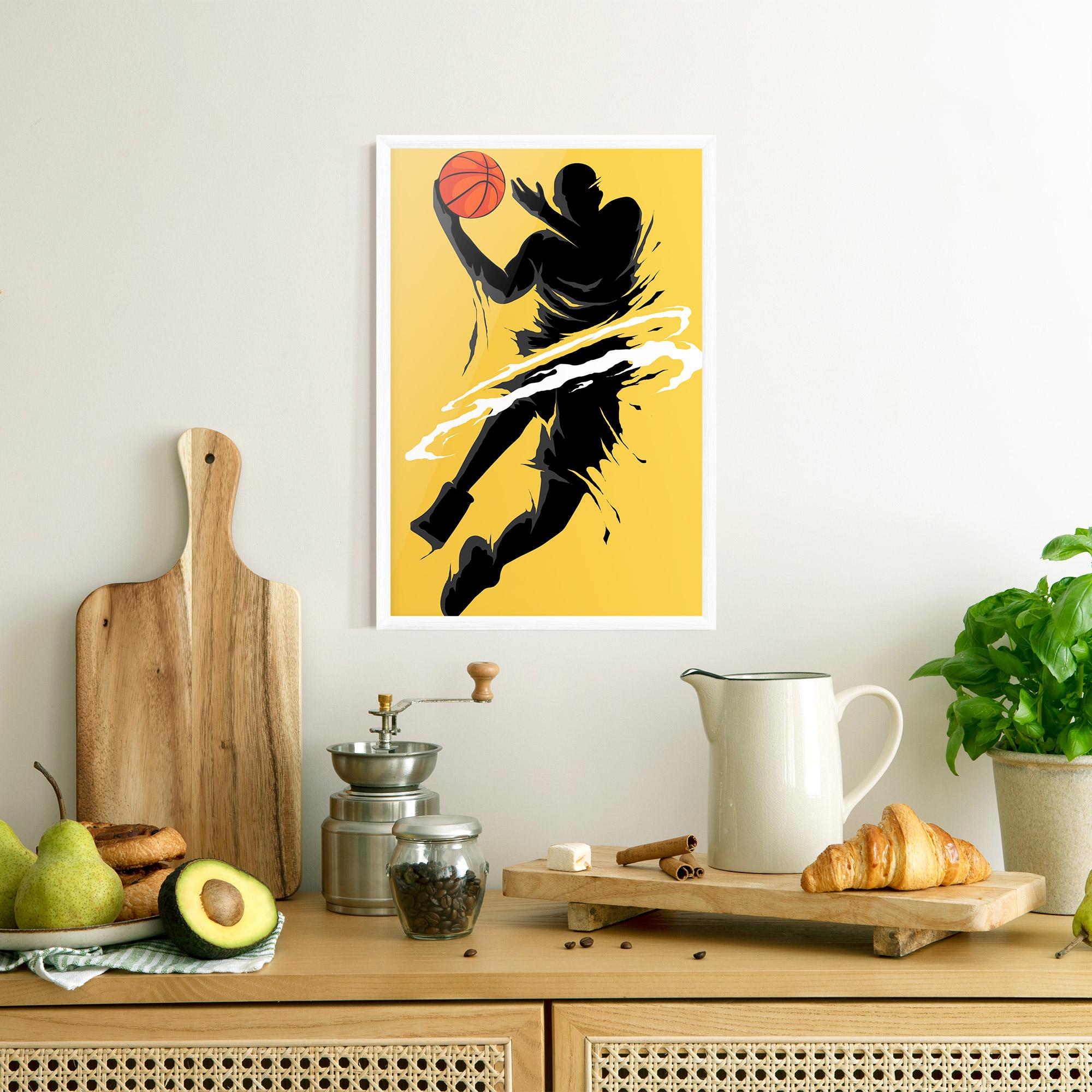 Gerahmte Poster Basketball Smoke mockup 8