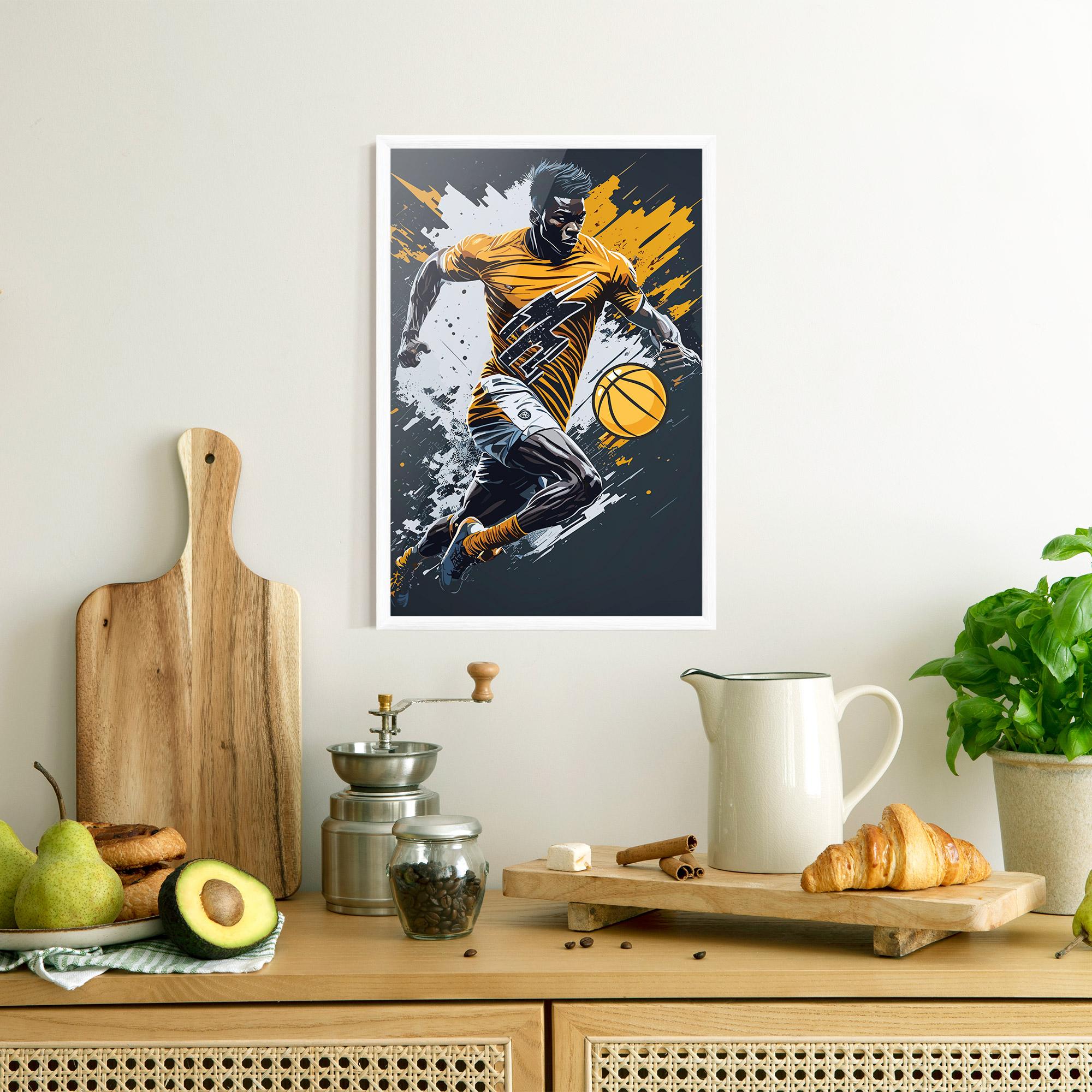 Gerahmte Poster Yellow White Basket mockup 8
