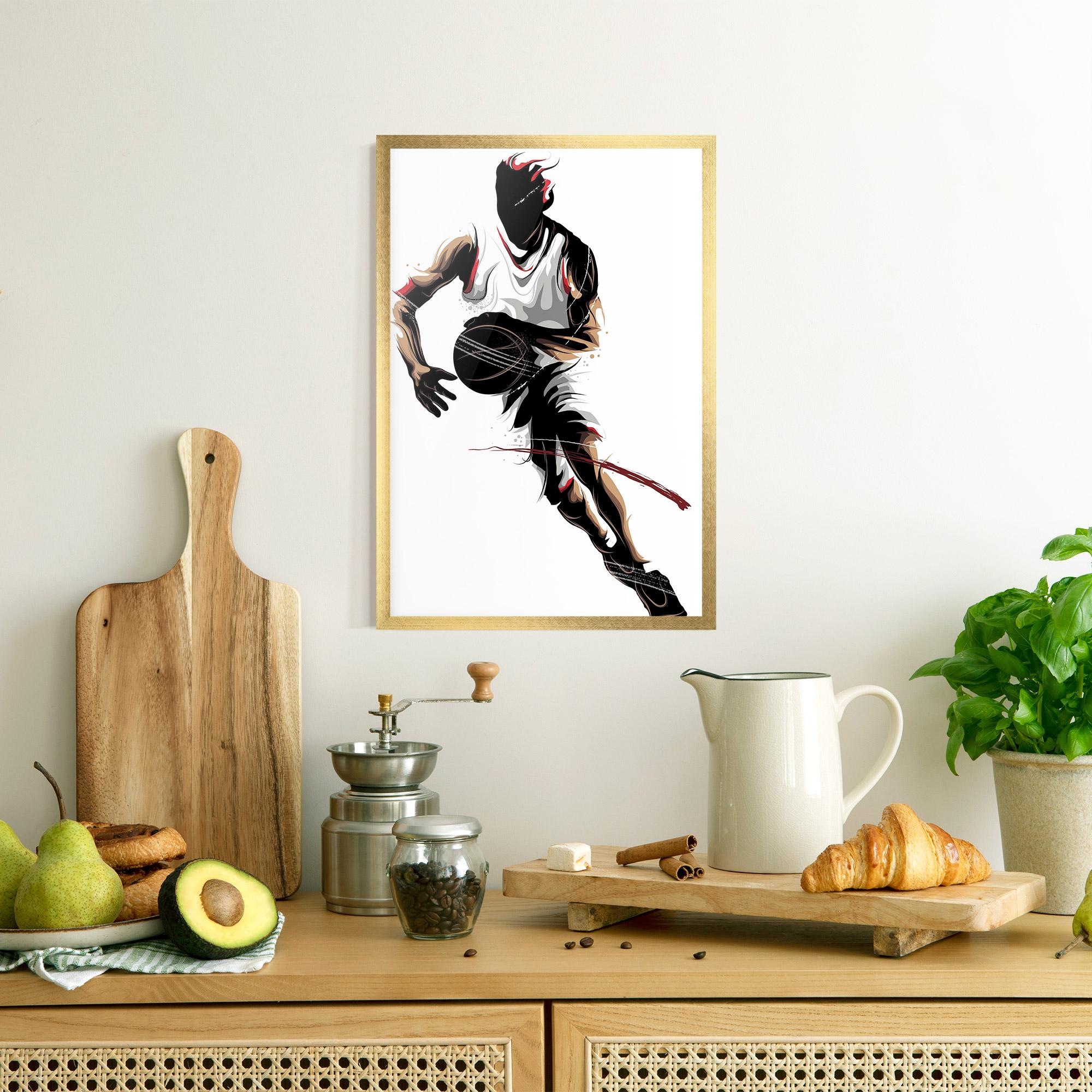 Gerahmte Poster Dribbling Run mockup 8