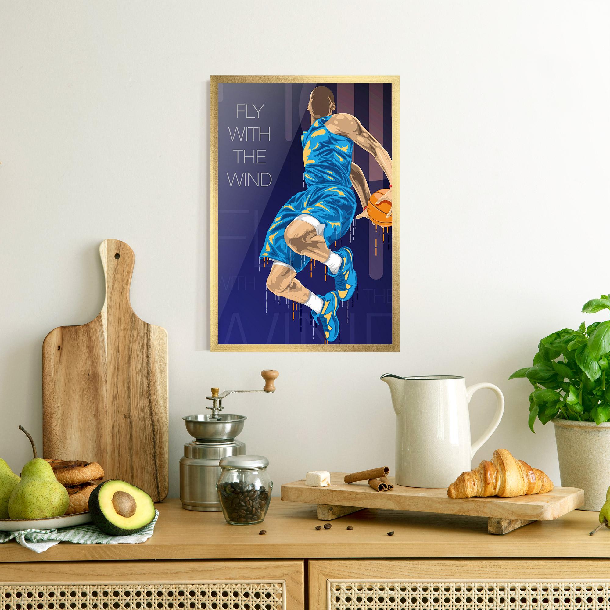 Gerahmte Poster Fly With The Wind mockup 8