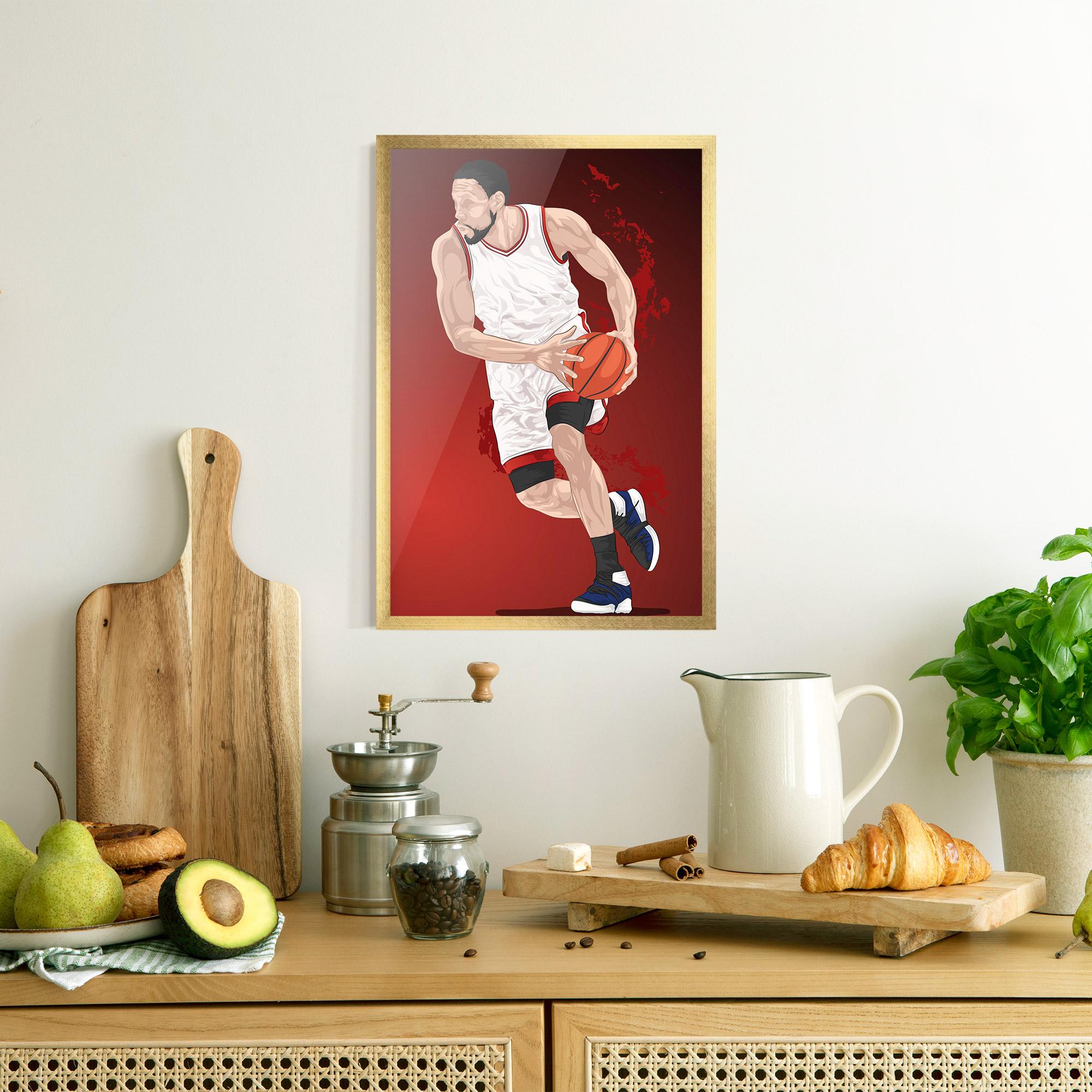 Gerahmte Poster Red Fire Basket mockup 8