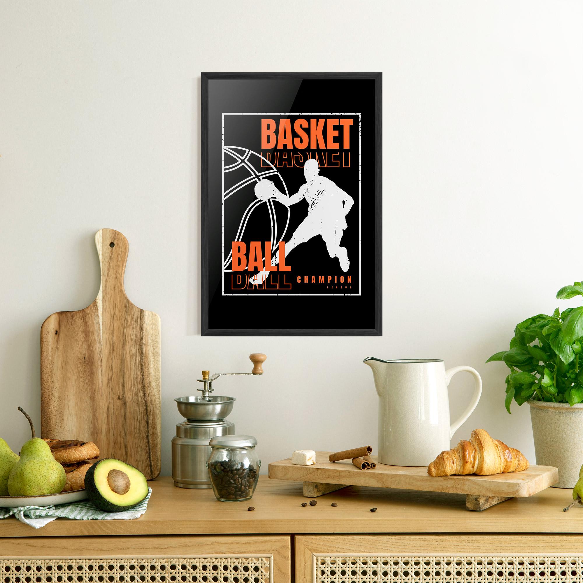 Gerahmte Poster Basket Champion mockup 8