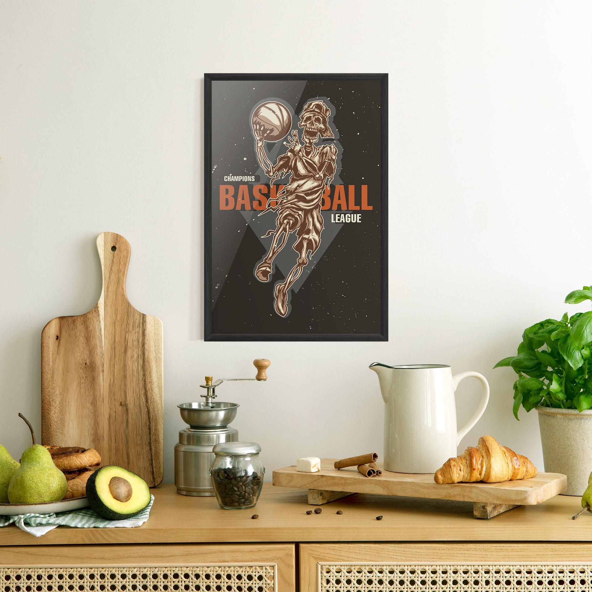 Gerahmte Poster Basketball League mockup 8